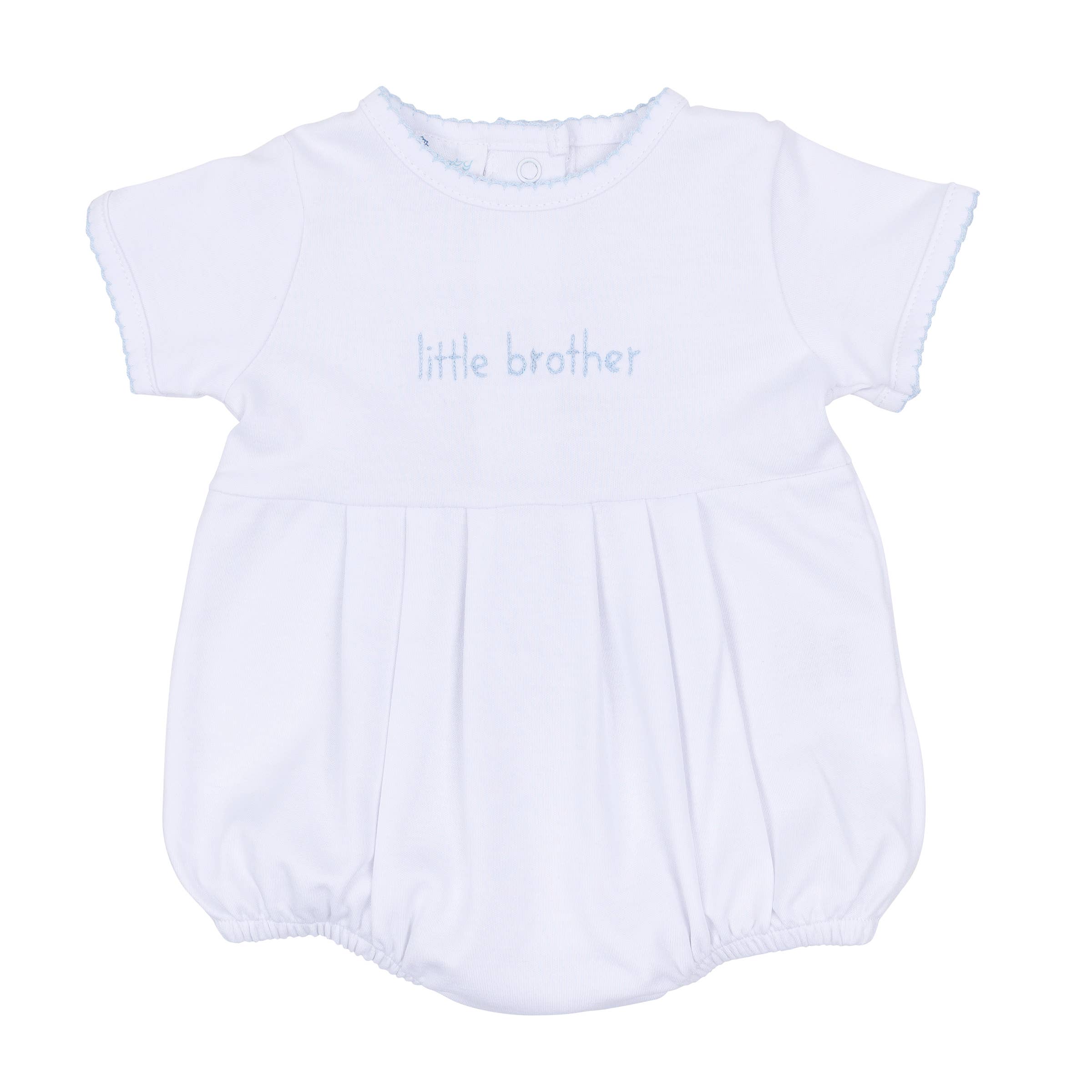 Magnolia Baby - Little Brother Short Sleeve Bubble: 3 Months