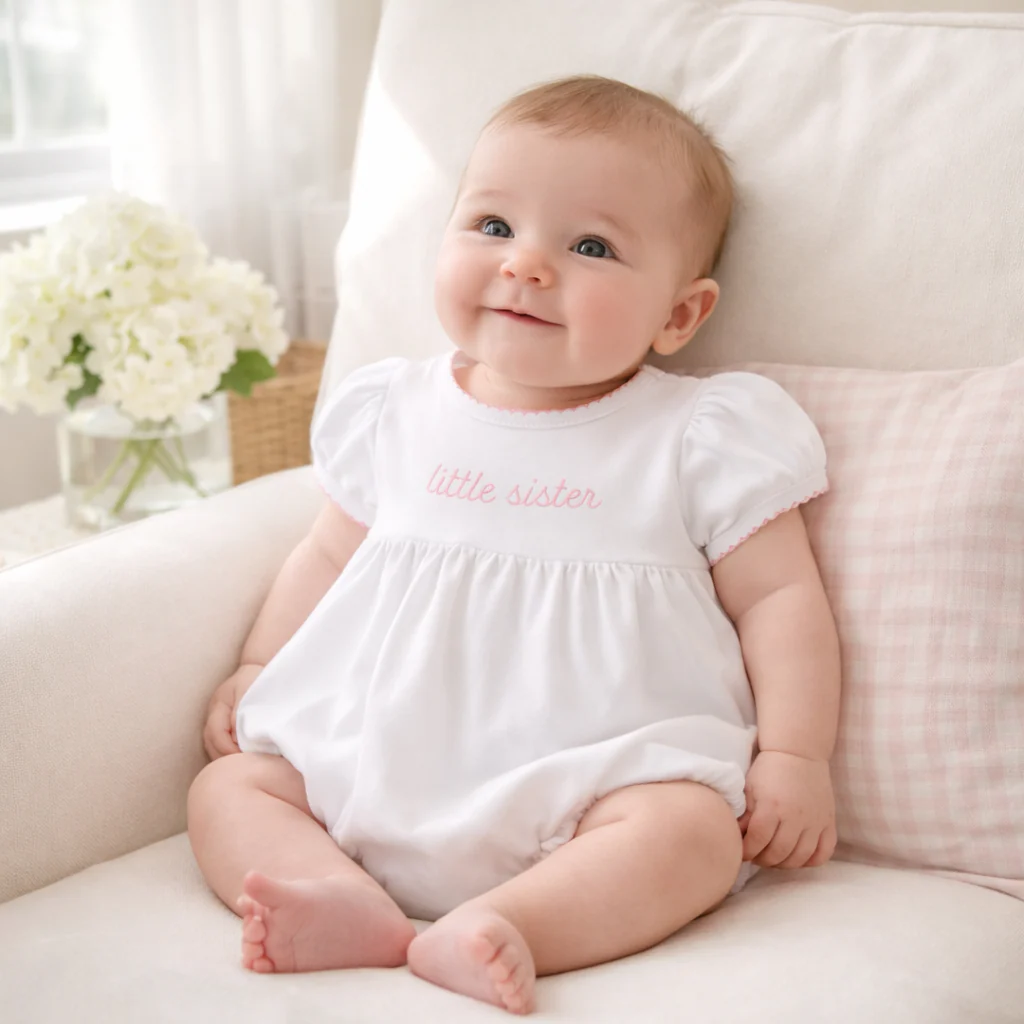 Magnolia Baby - Little Sister Short Sleeve Bubble: 3 Months - Image 2