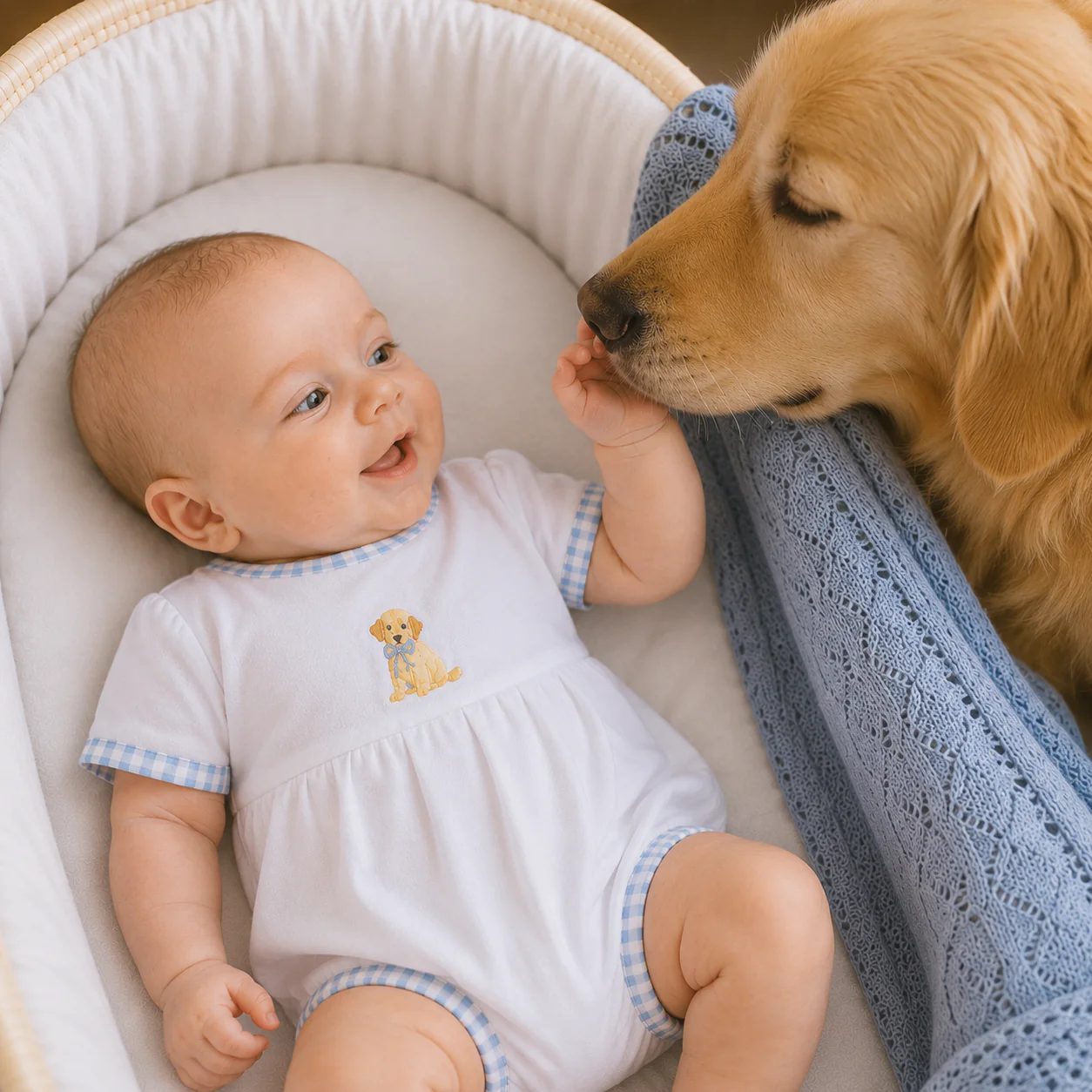 Magnolia Baby - Sweet Golden Bubble - Light Blue: 3 Months