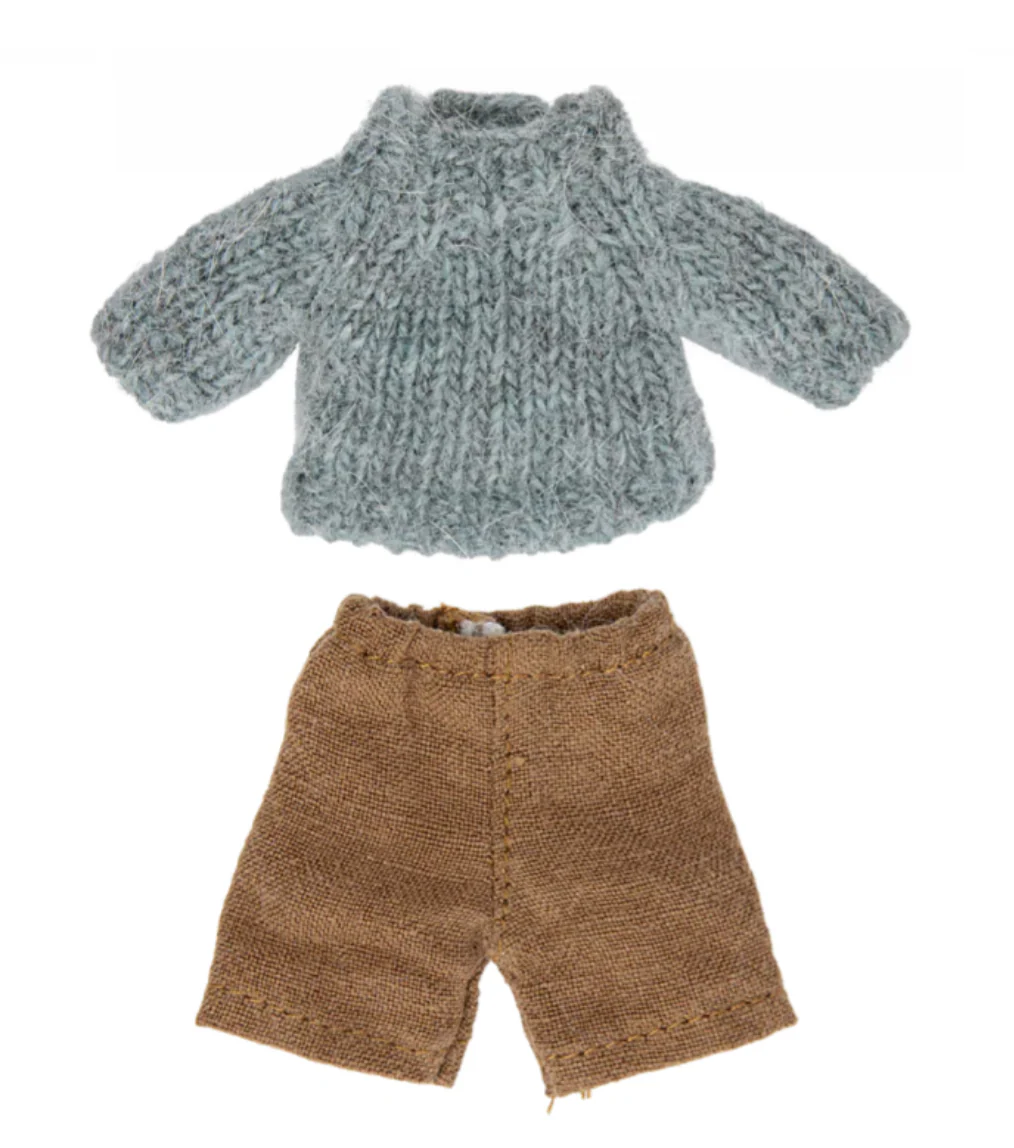 Maileg Knitted Sweater and Pants - Big Brother - Image 2