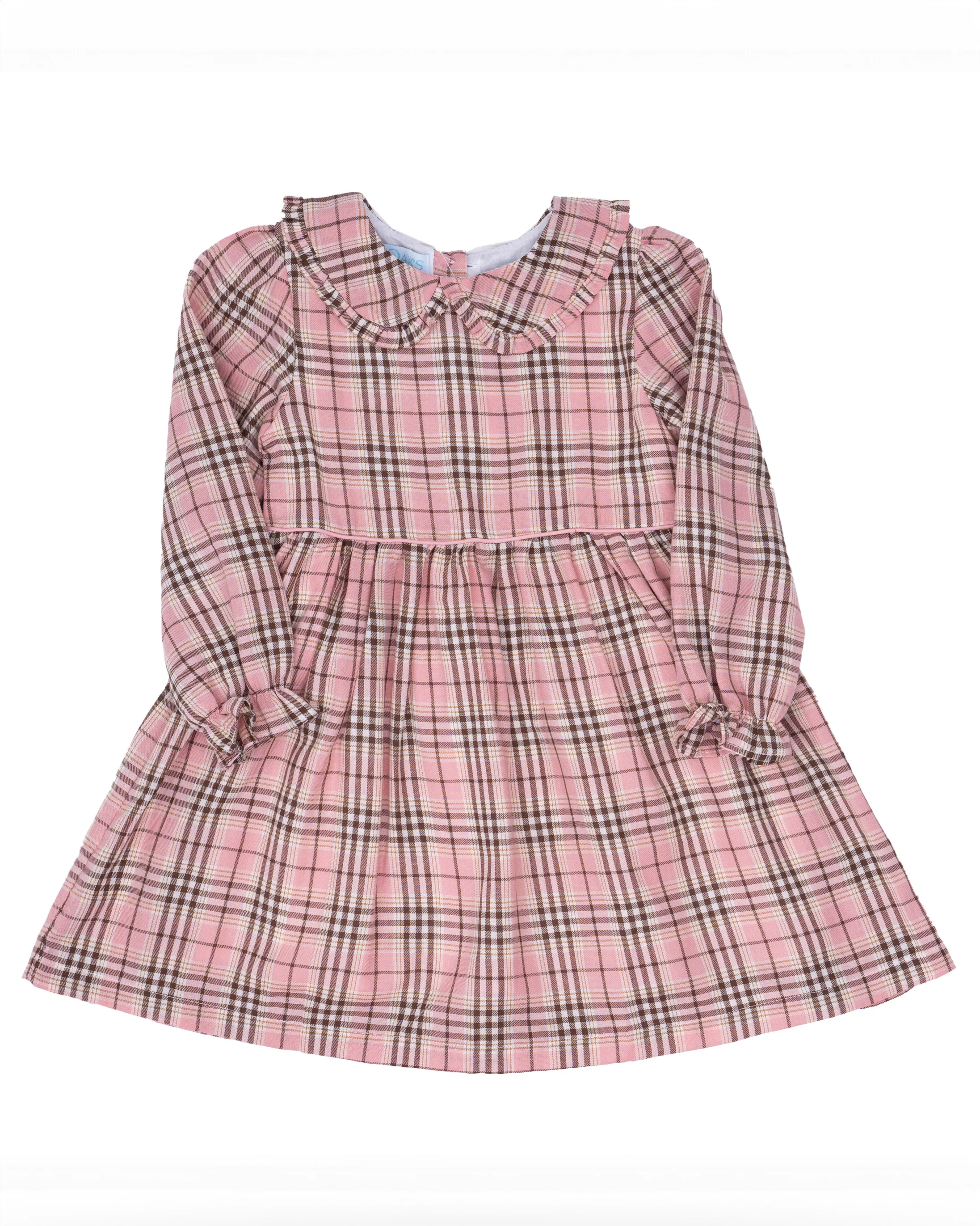 Marcy Autumn Rose Plaid Dress - Image 3