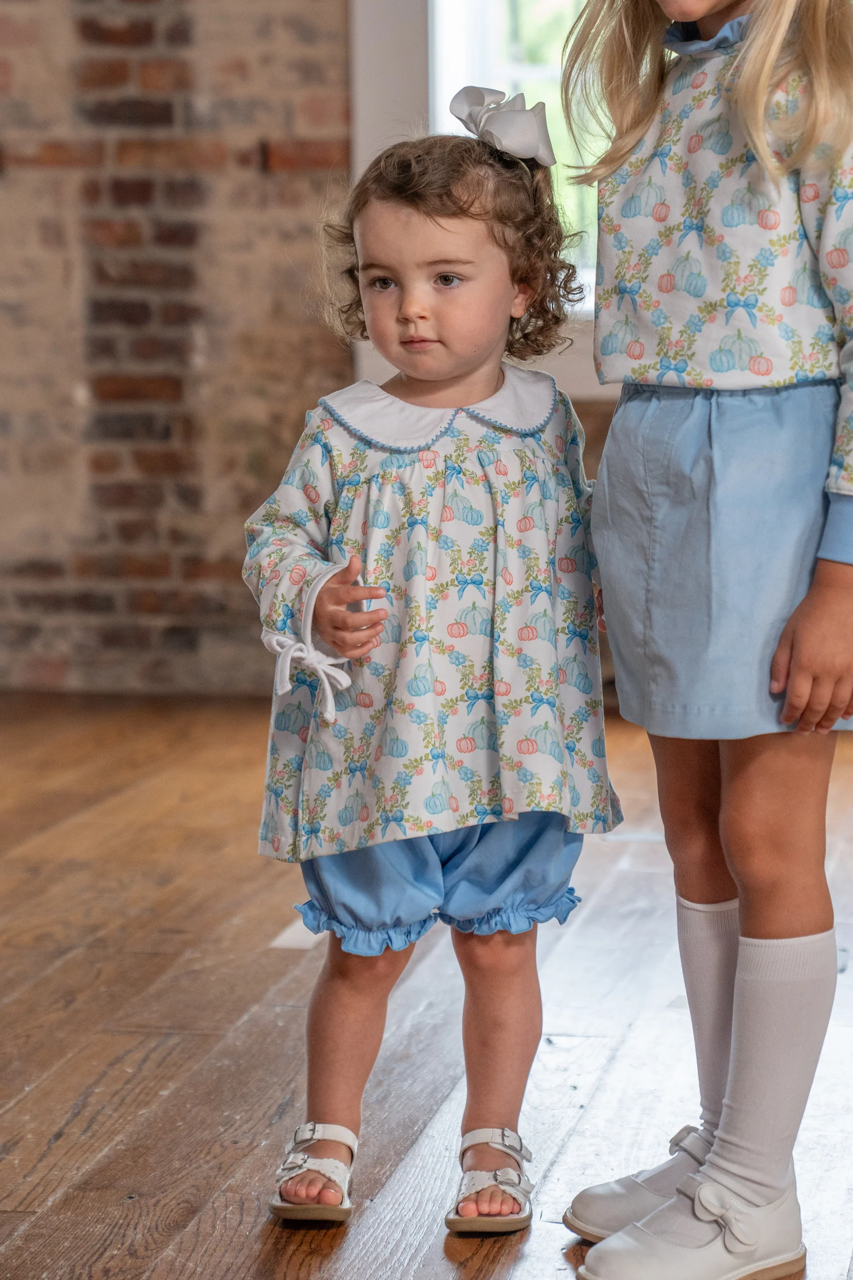 Mary Charlotte Pumpkin Bow Bloomer Set - Image 2
