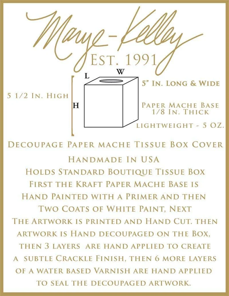 Marye-Kelley - TB1108-Mock Crock Tissue Box Cover: Paper Mache - Image 2