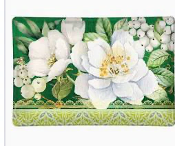 MDW Winter Blooms Rectangular Glass Soap Dish