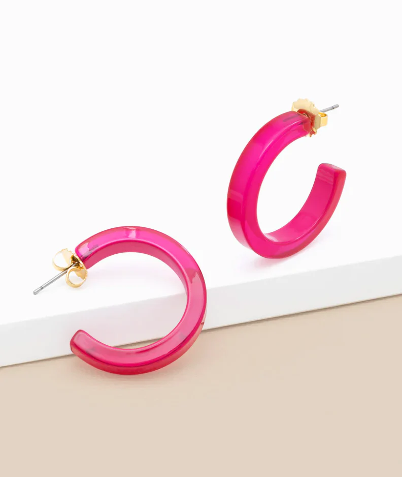 MEDIUM Daphne Resin Hoop Earring - Image 3