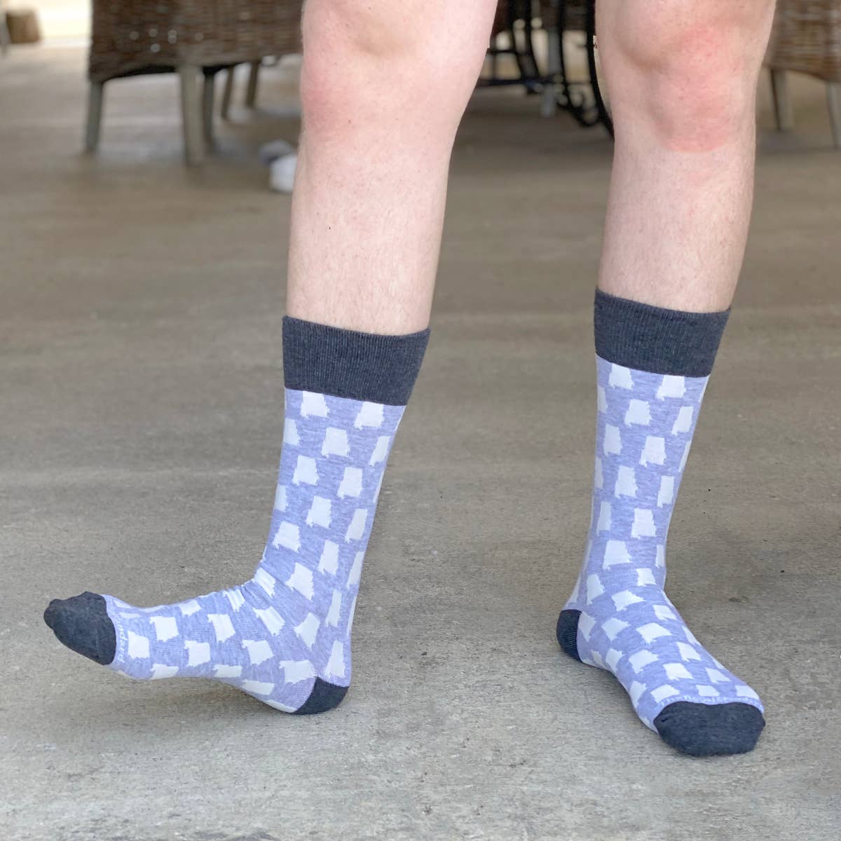 Men's Alabama Pride Socks Gray/White One Size