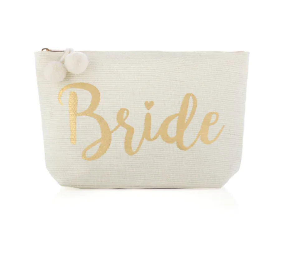 Mia "Bride" Zip Pouch - ivory