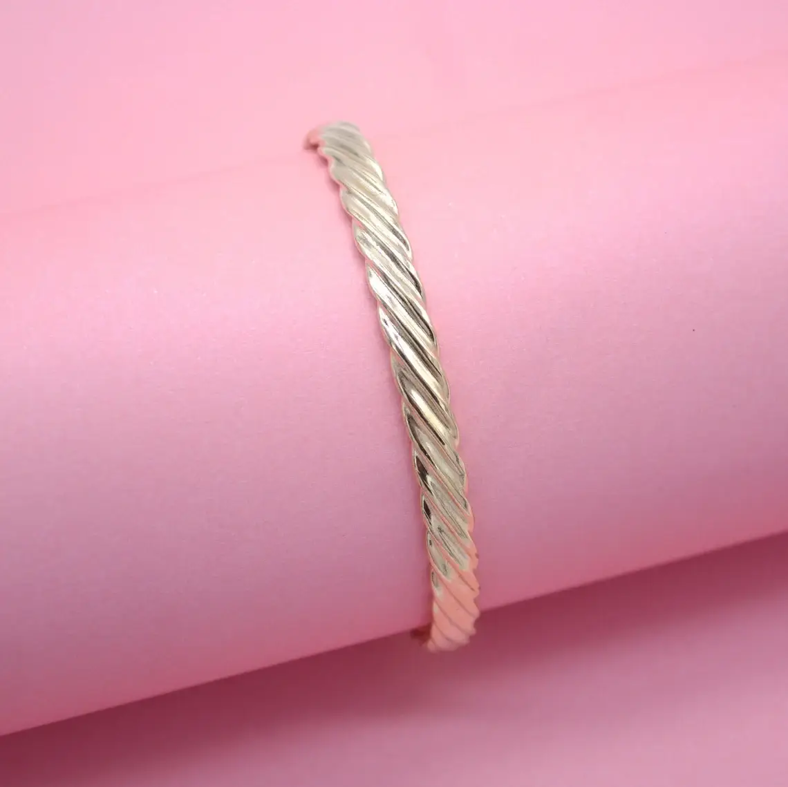 MIA Jewelry - 18K Gold Filled Twisted Cuff Bangle Bracelet
