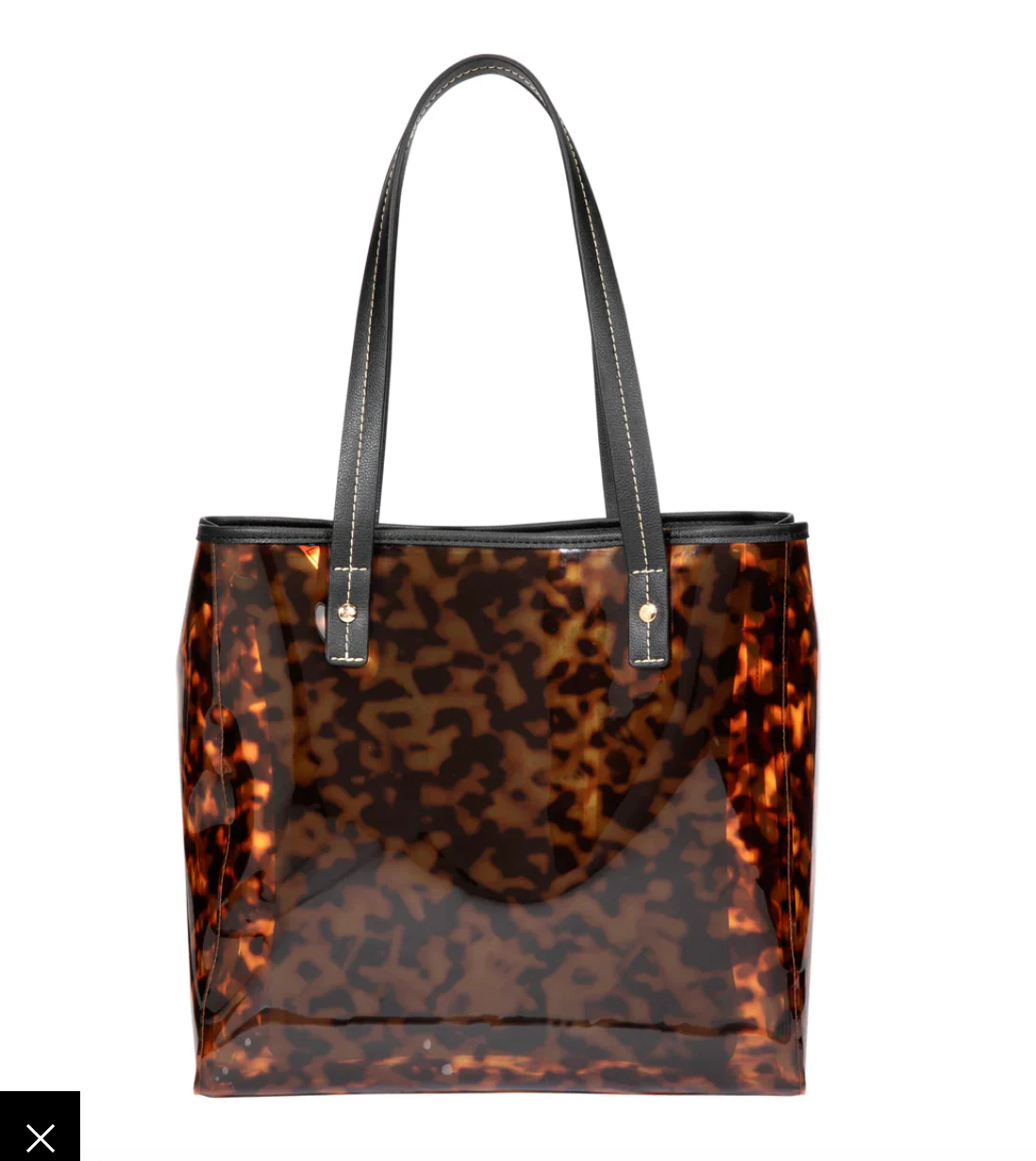 MIAMI CLEARLY TORTOISE PIPER TOTE WITH POUCH - Image 2