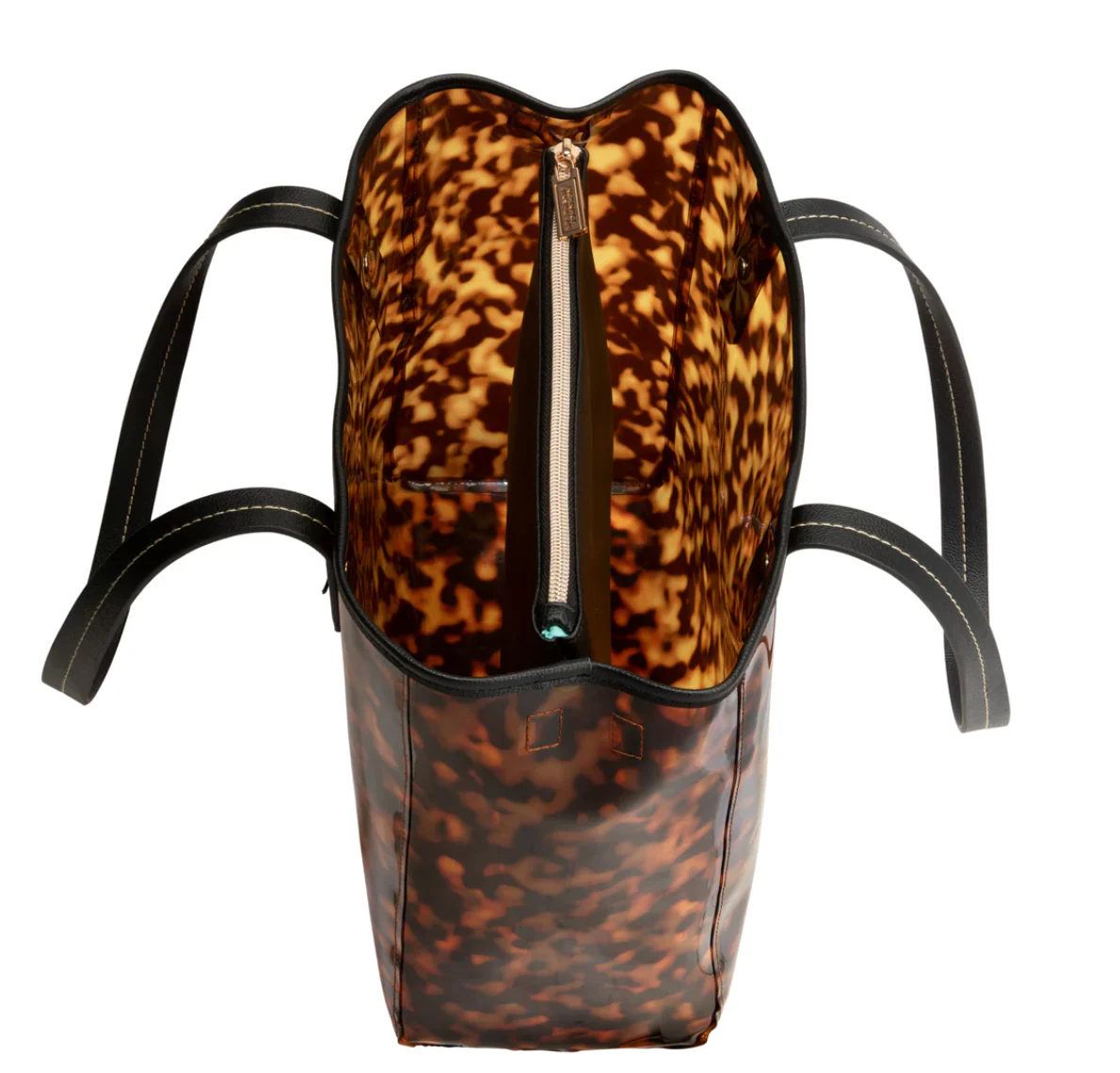 MIAMI CLEARLY TORTOISE PIPER TOTE WITH POUCH - Image 3