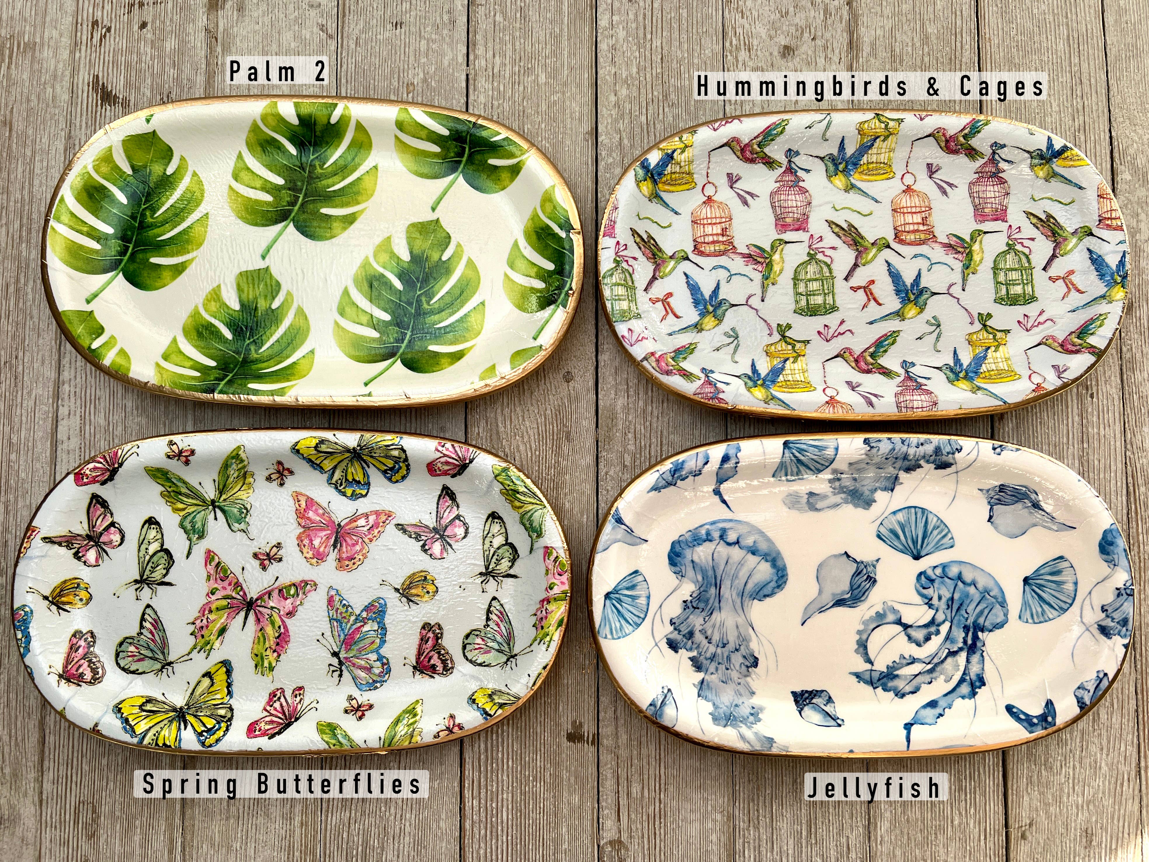 Michelle Allen Designs - Ceramic Jewelry tray- large: Single Hydrangea - Image 9