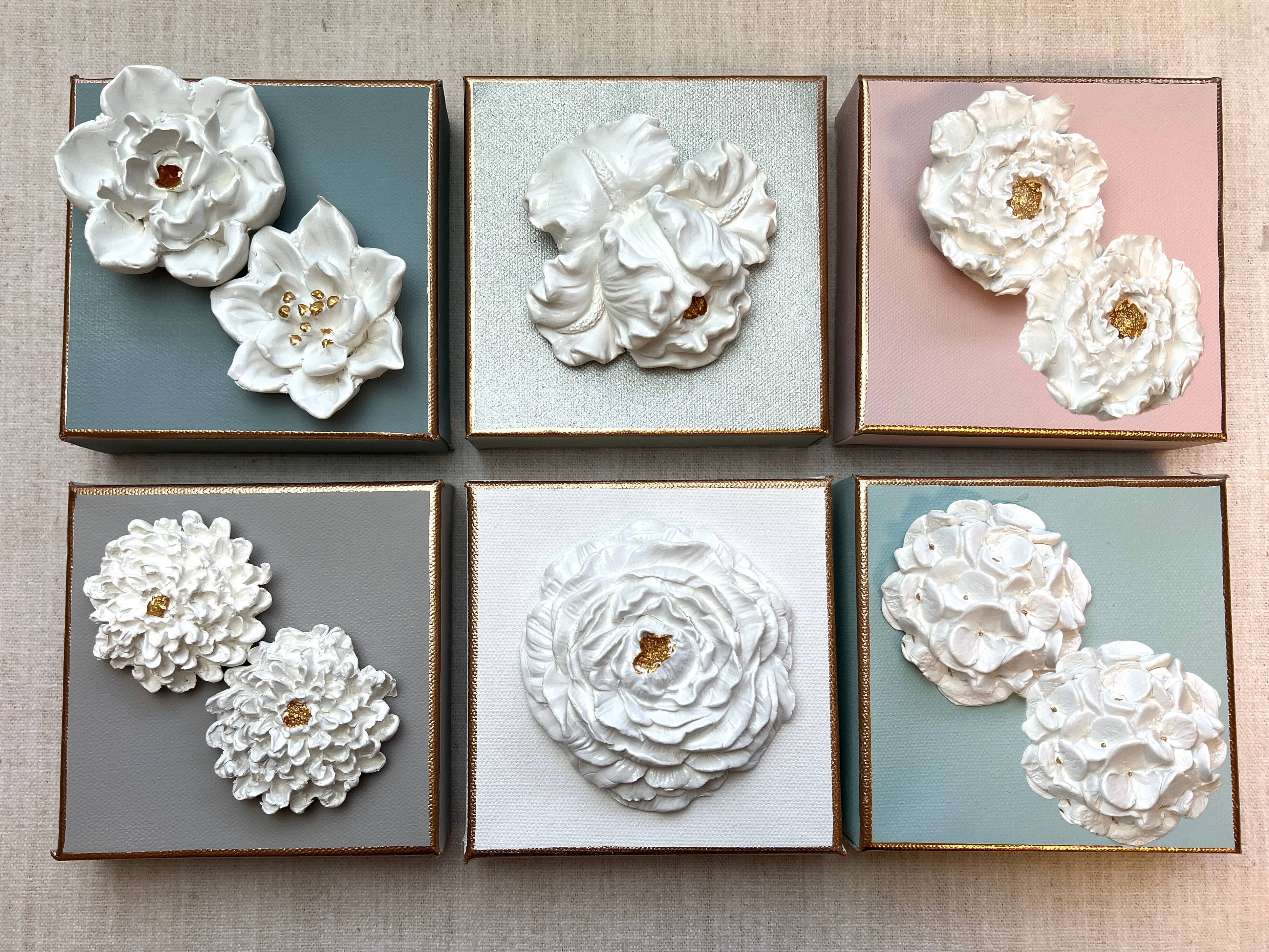 Michelle Allen Designs - Flower art-5x5: Blue / Hydrangea 2