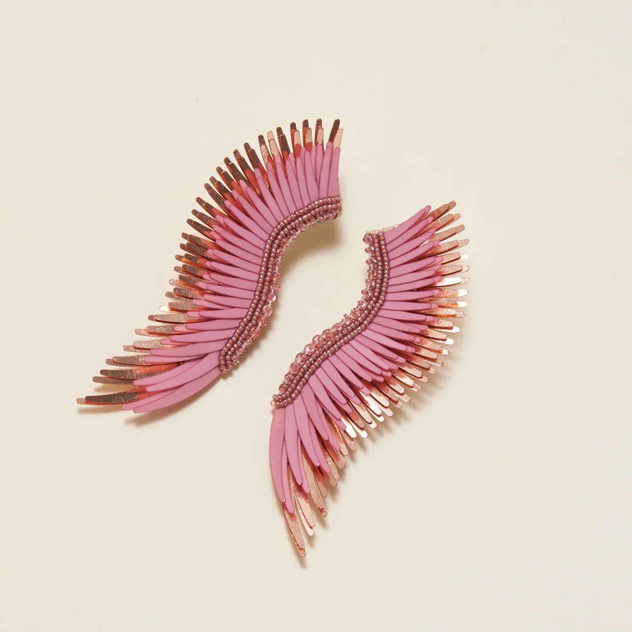 Mignonne Gavigan Midi Madeline Earrings Blush Rose Gold - Image 2