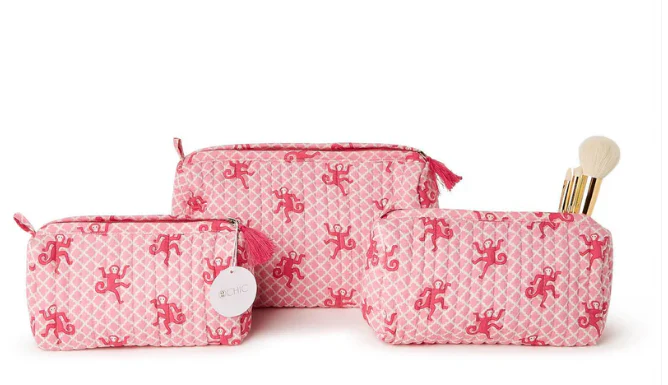 Monkey Printed Pouch Make-up Bag