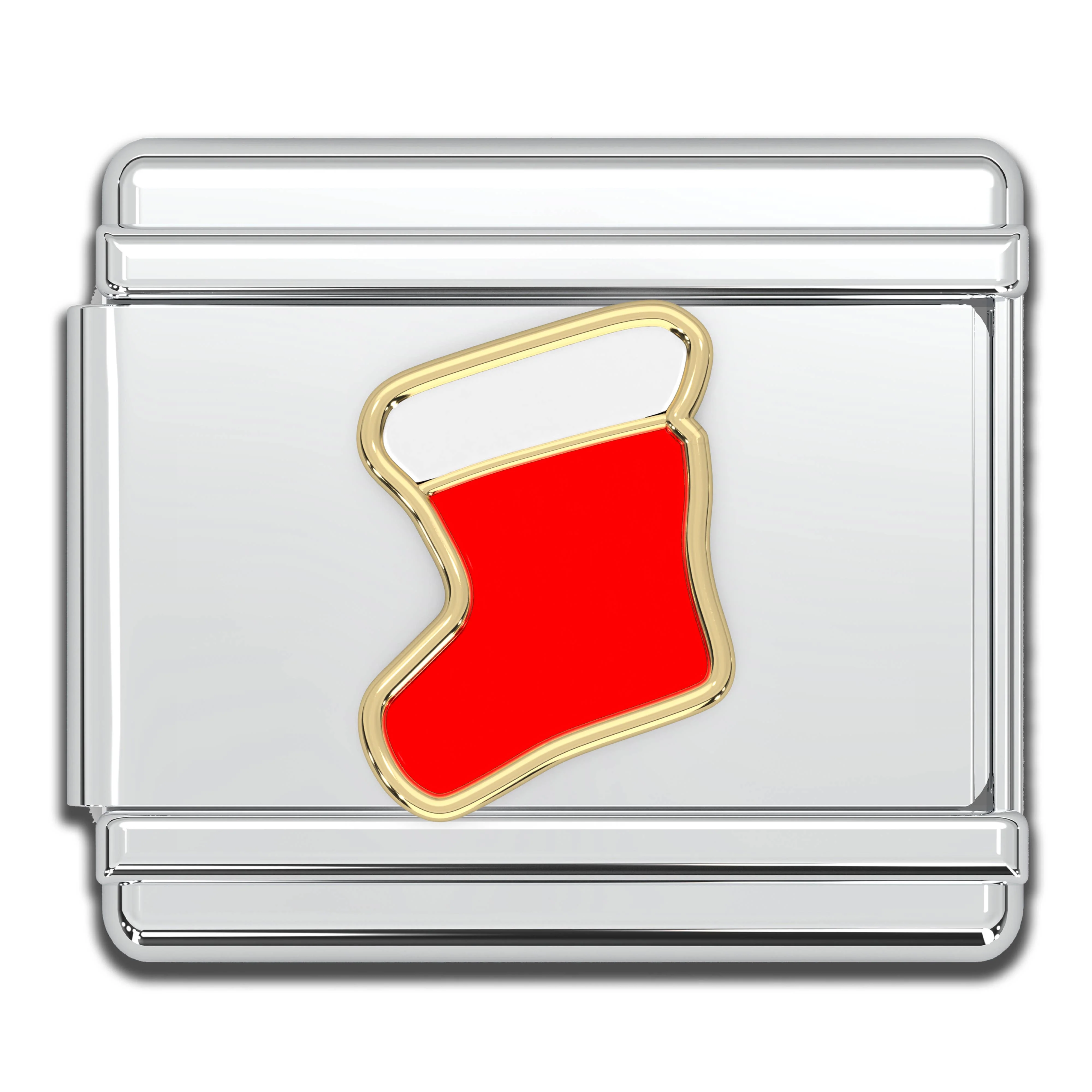 Natalia - Italian Bracelet Charm - Christmas Stocking 9mm Links