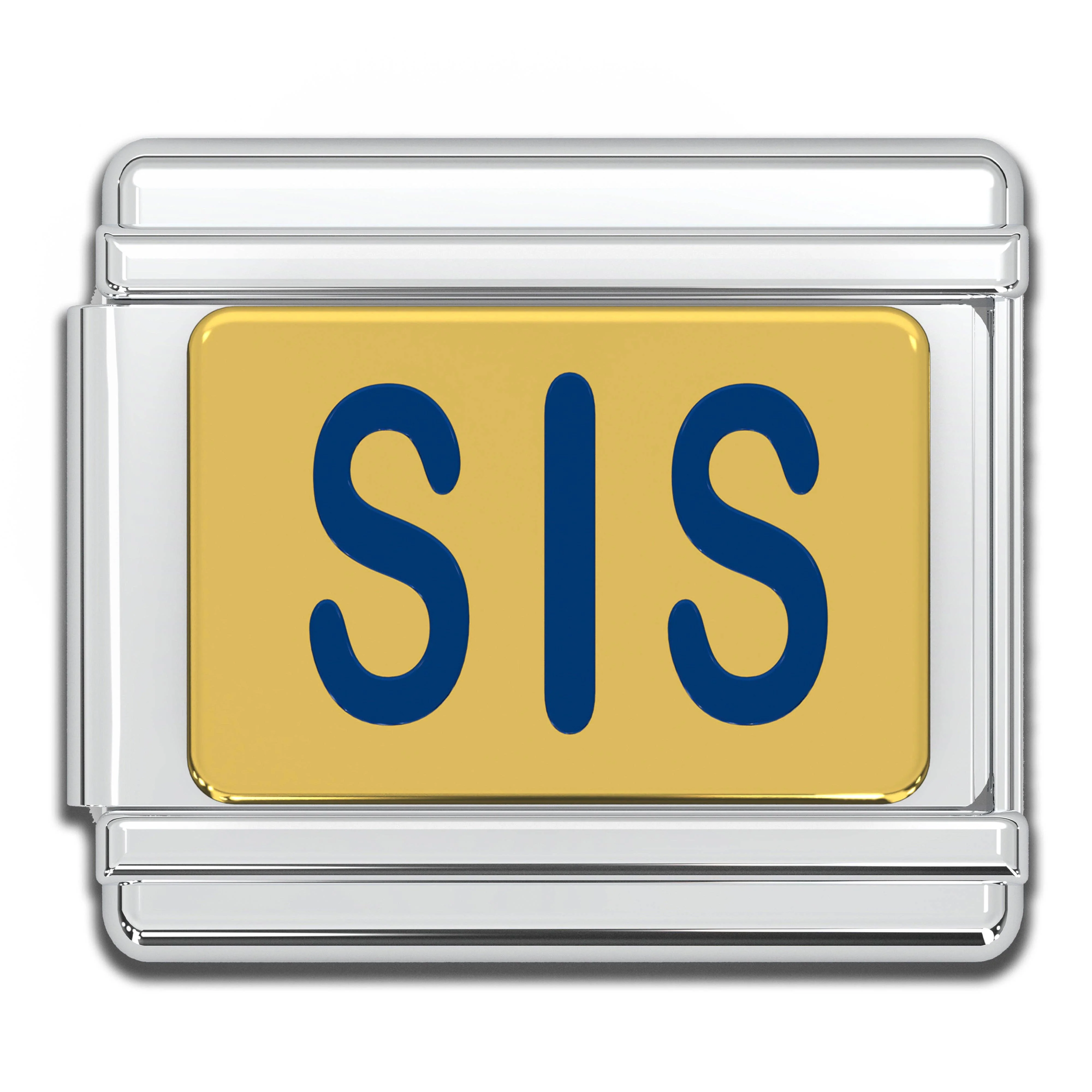 Natalia - Italian Bracelet Charm - "SIS" 9mm Links