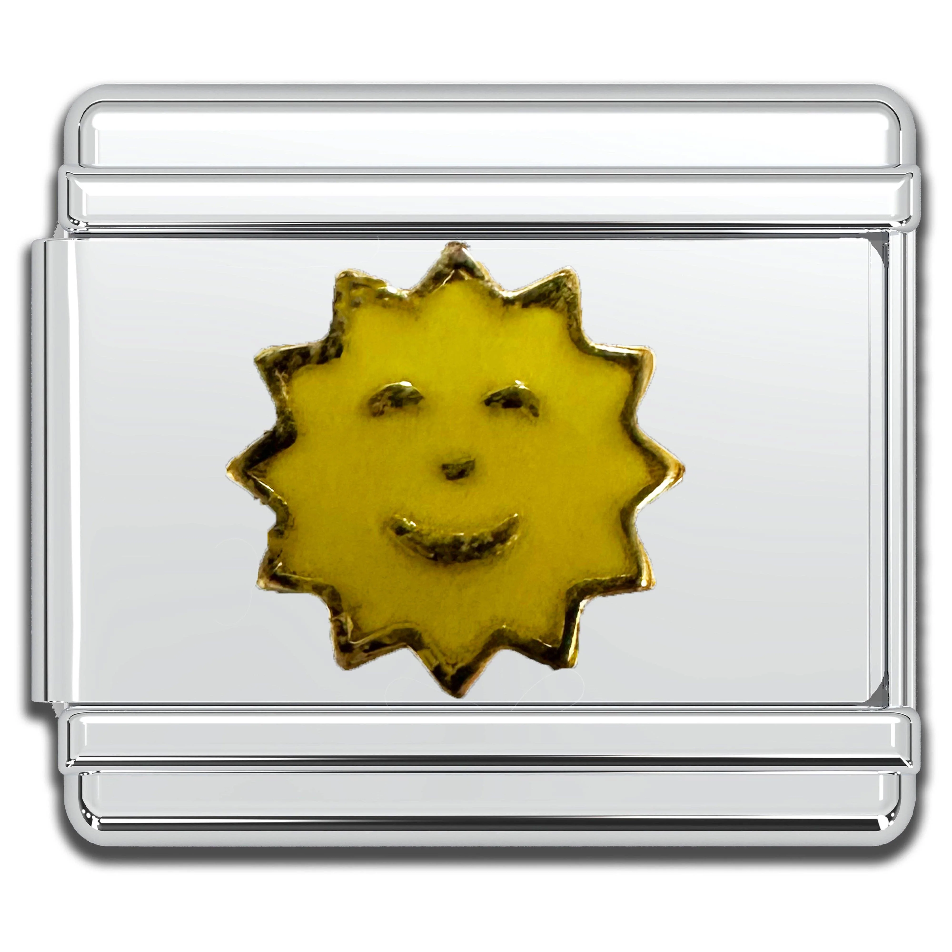 Natalia - Italian Bracelet Charm - Yellow Sun Links