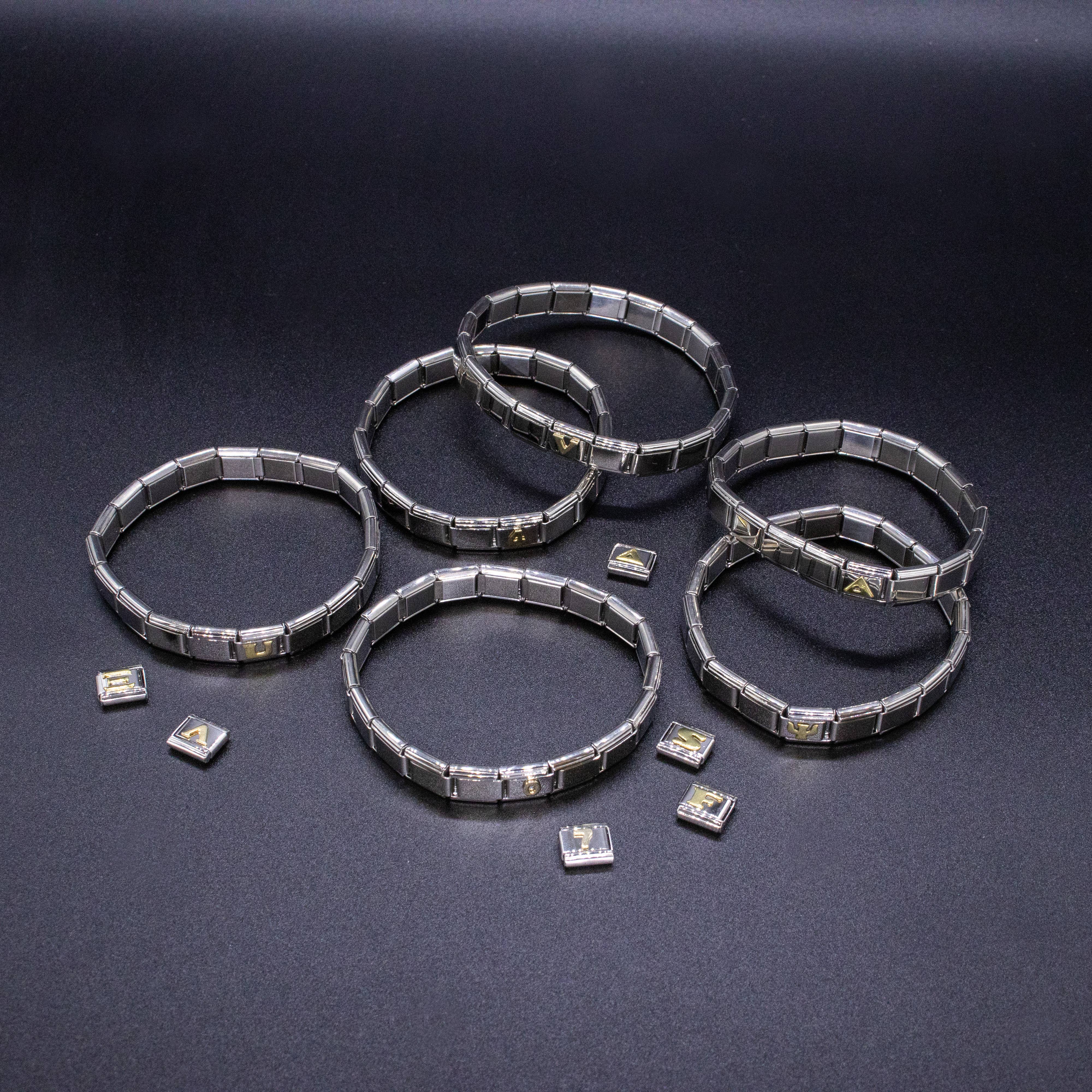 Natalia - Italian Charm Bracelet Number - 9mm Gold Link: 2 - Image 14