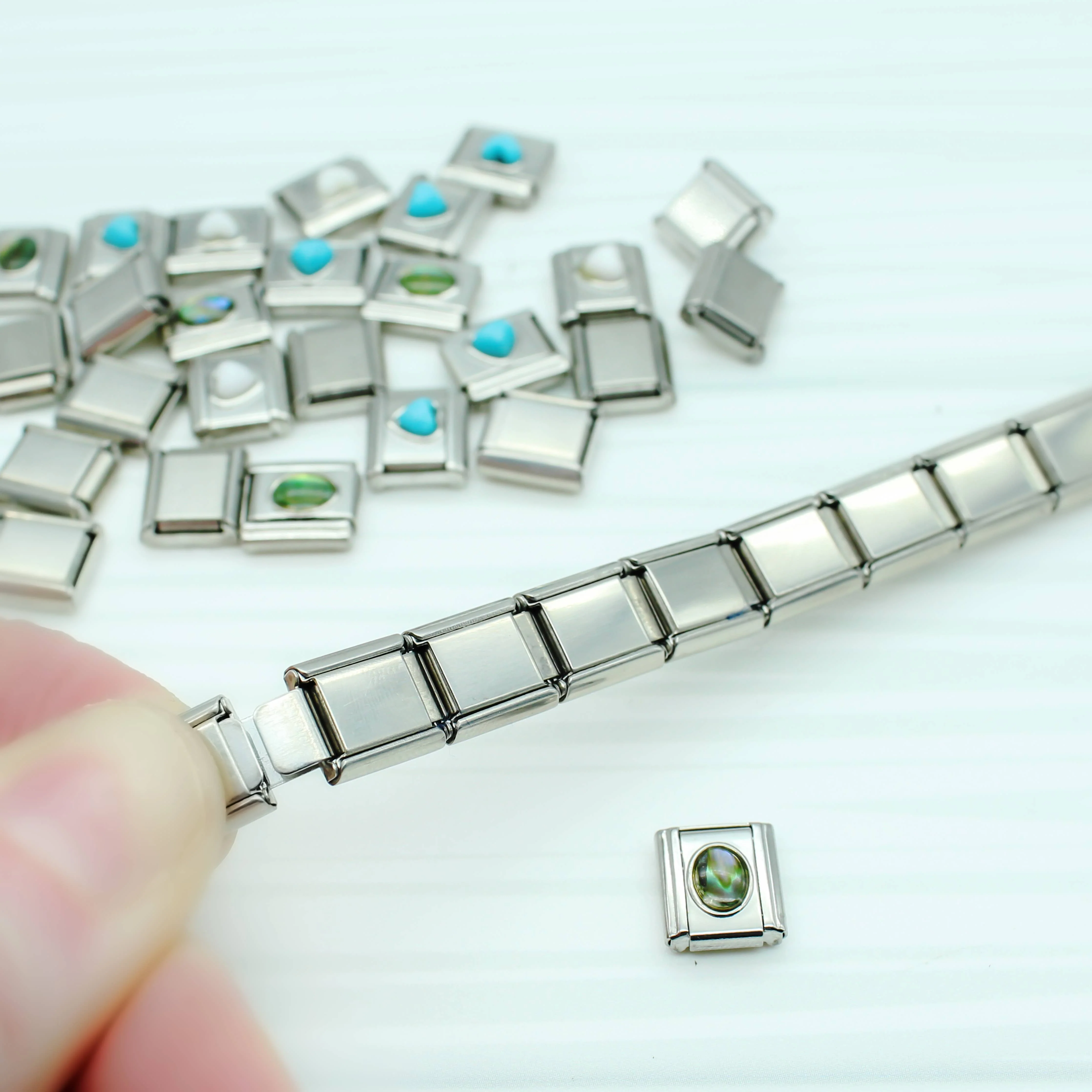 Natalia - Italian Charm Bracelet Starter - 316L Stainless Steel - Image 5