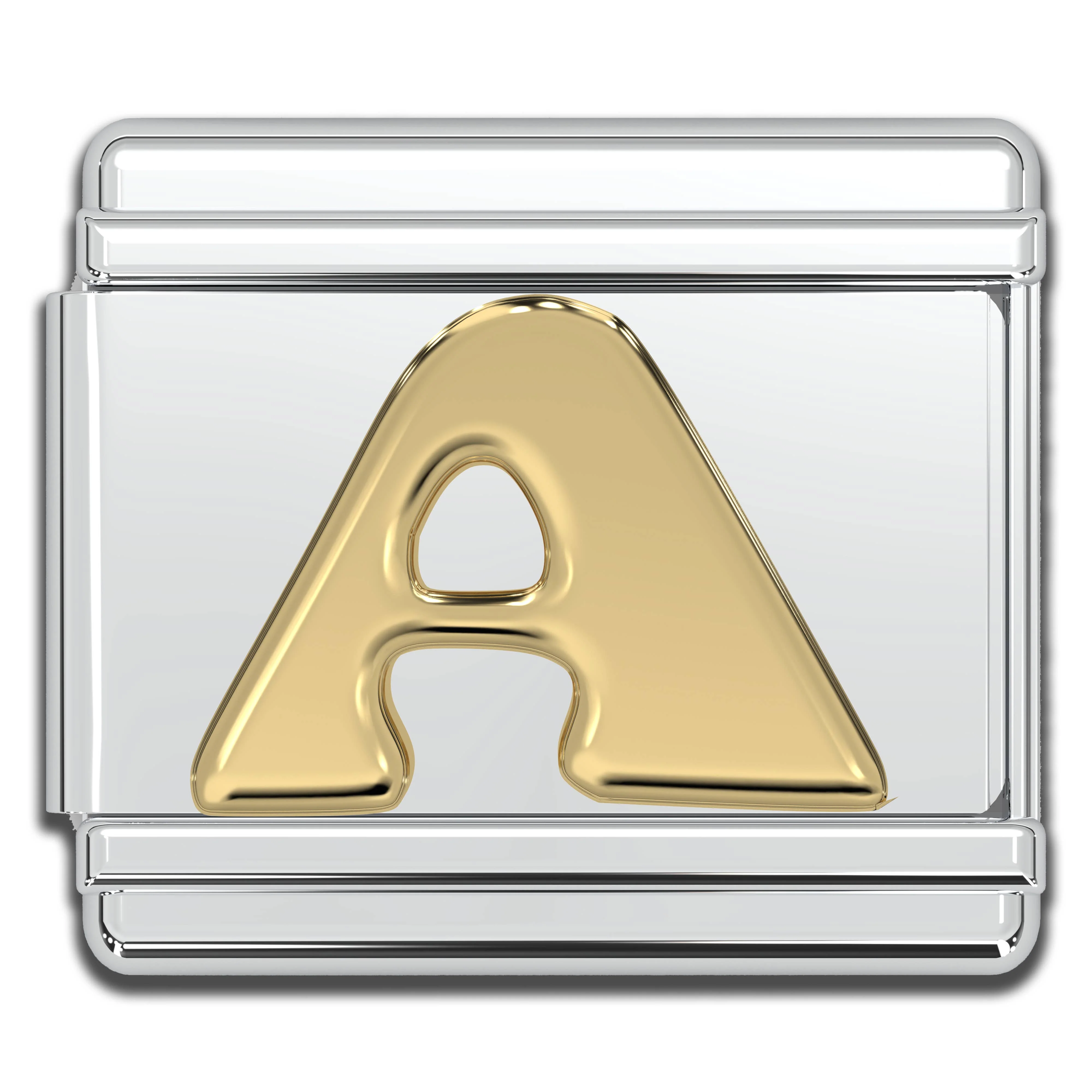 Natalia - Italian Charm Letters A-Z - 9mm Gold Bracelet Charms: N - Image 2