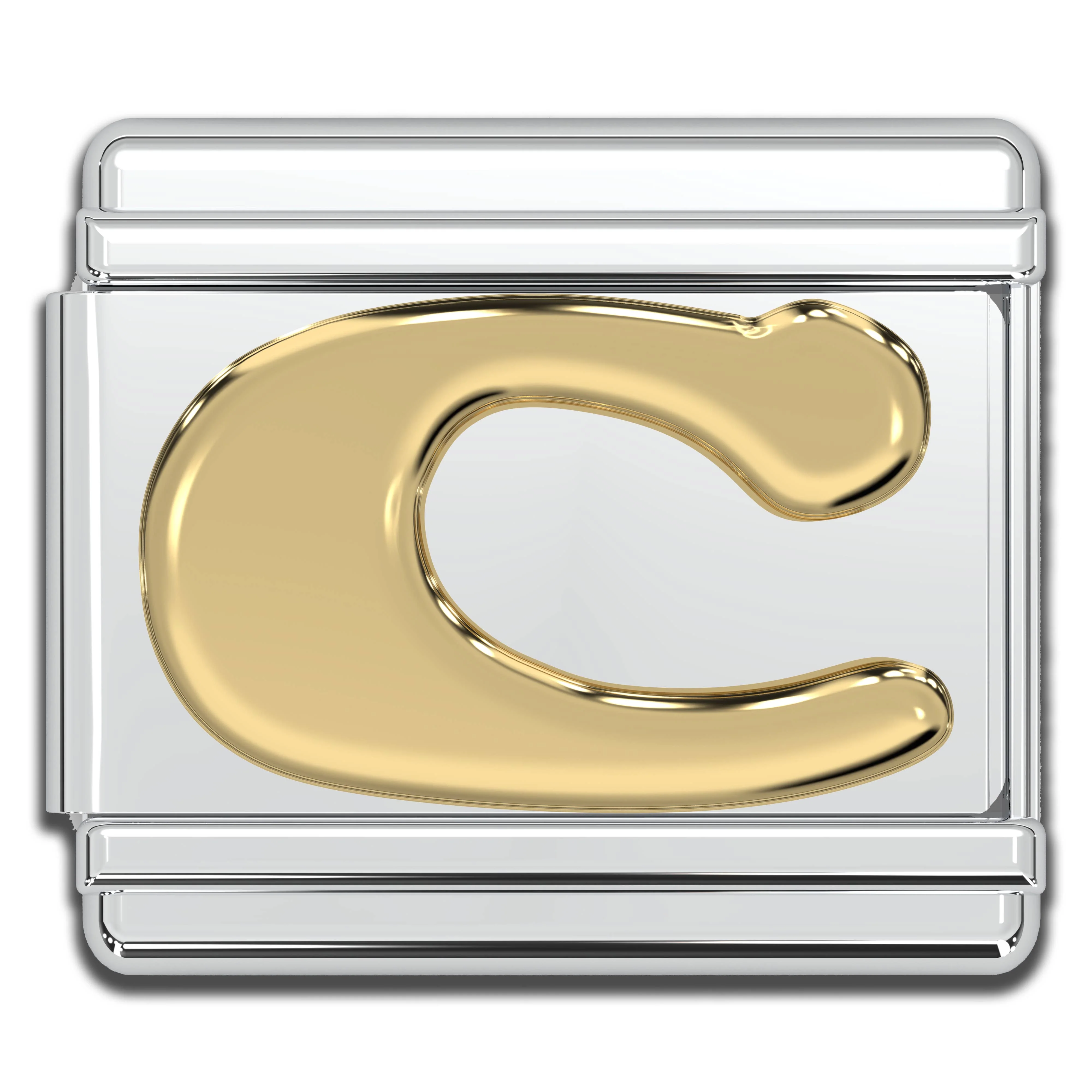 Natalia - Italian Charm Letters A-Z - 9mm Gold Bracelet Charms: P - Image 4