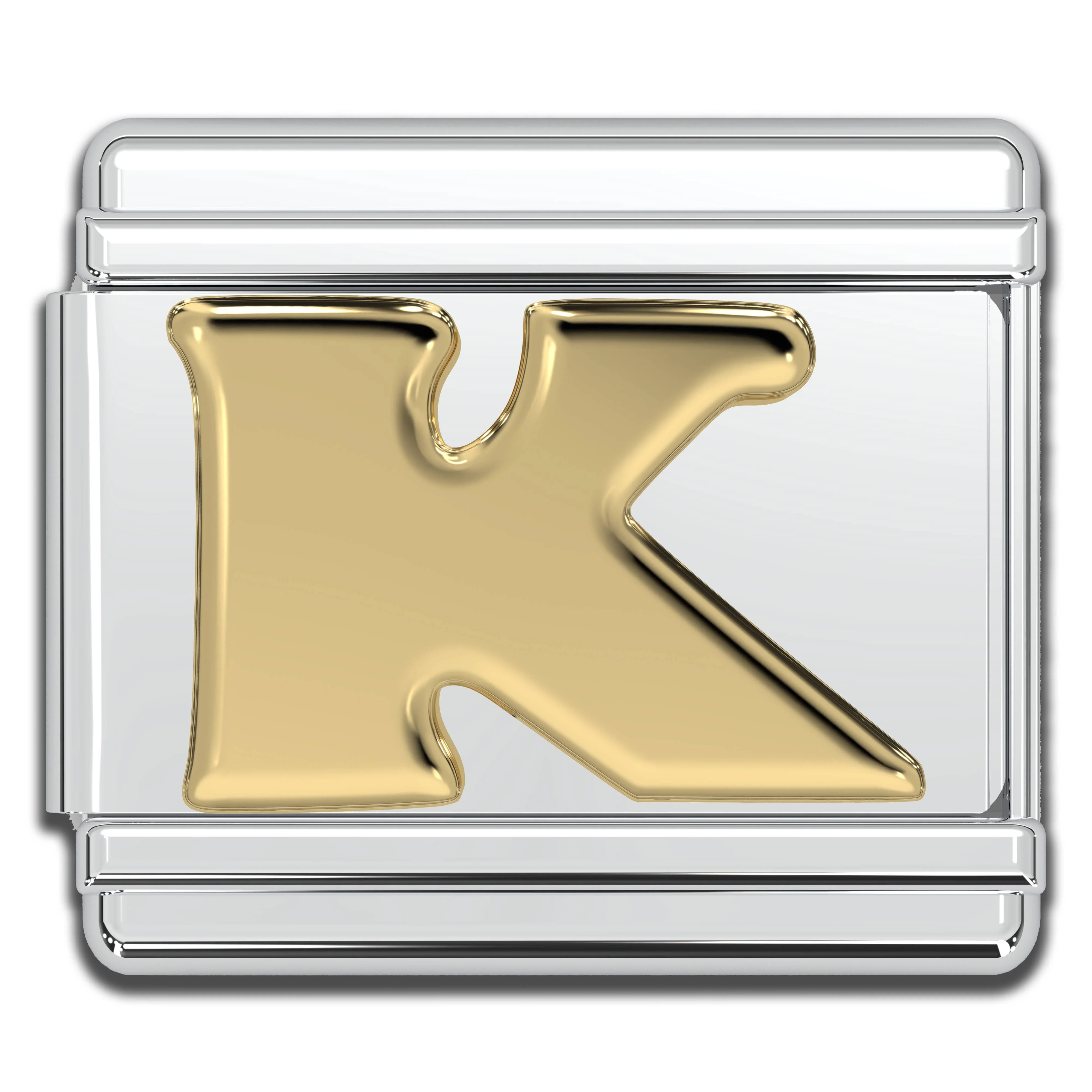 Natalia - Italian Charm Letters A-Z - 9mm Gold Bracelet Charms: V - Image 10
