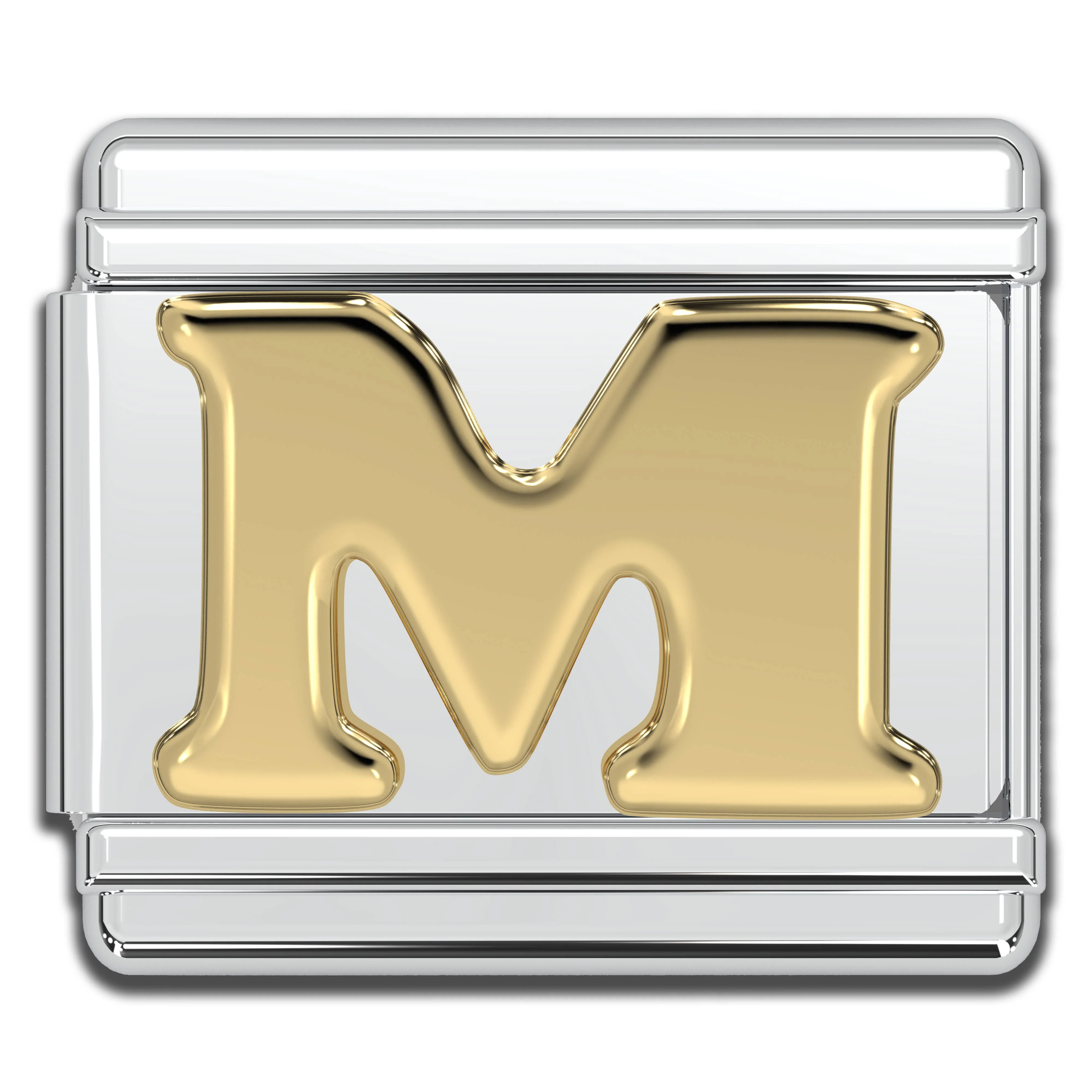 Natalia - Italian Charm Letters A-Z - 9mm Gold Bracelet Charms: W - Image 12