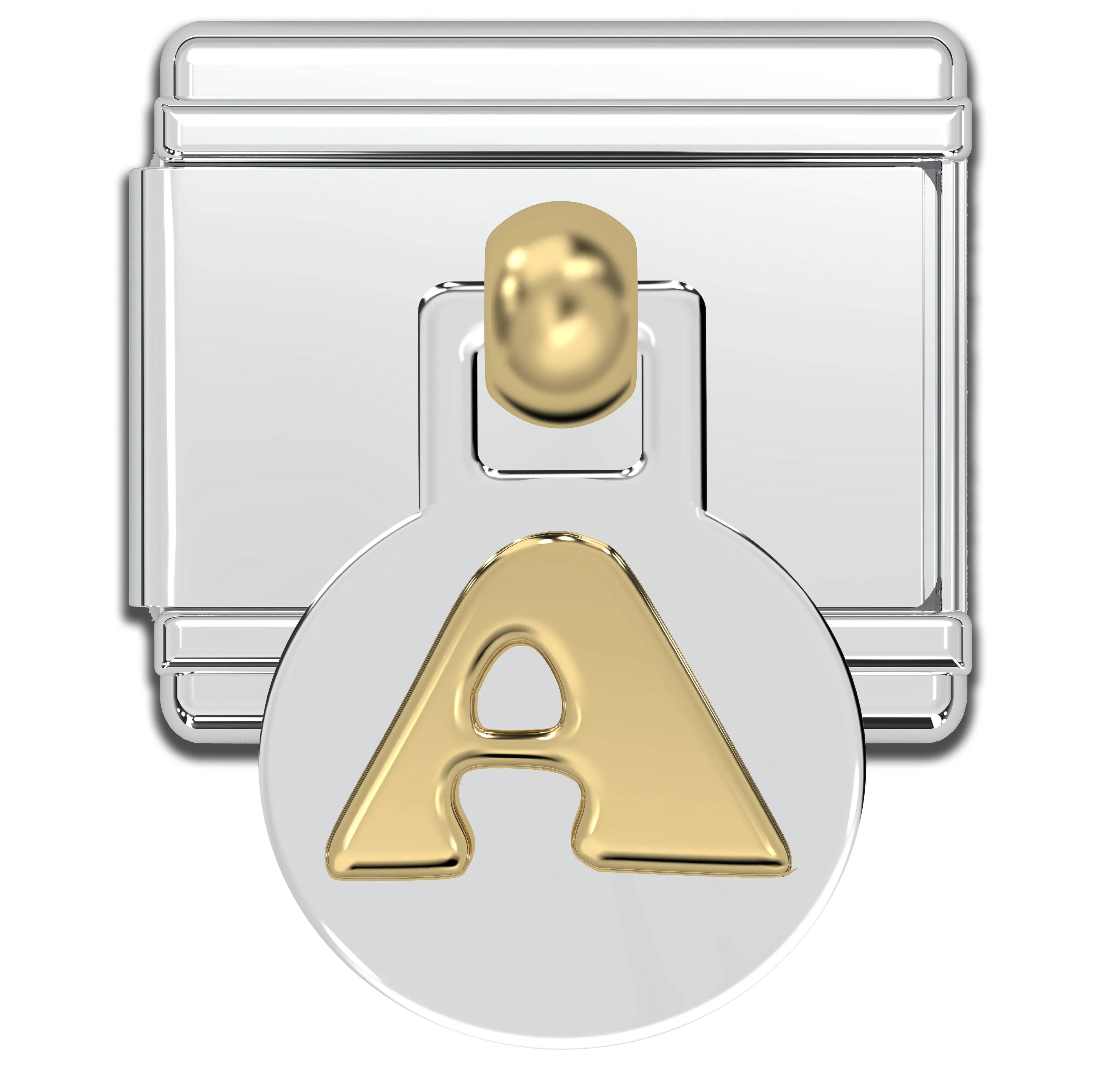 Natalia - Italian Charm Letters A-Z - 9mm Gold Dangle Bracelet Charms: D - Image 2