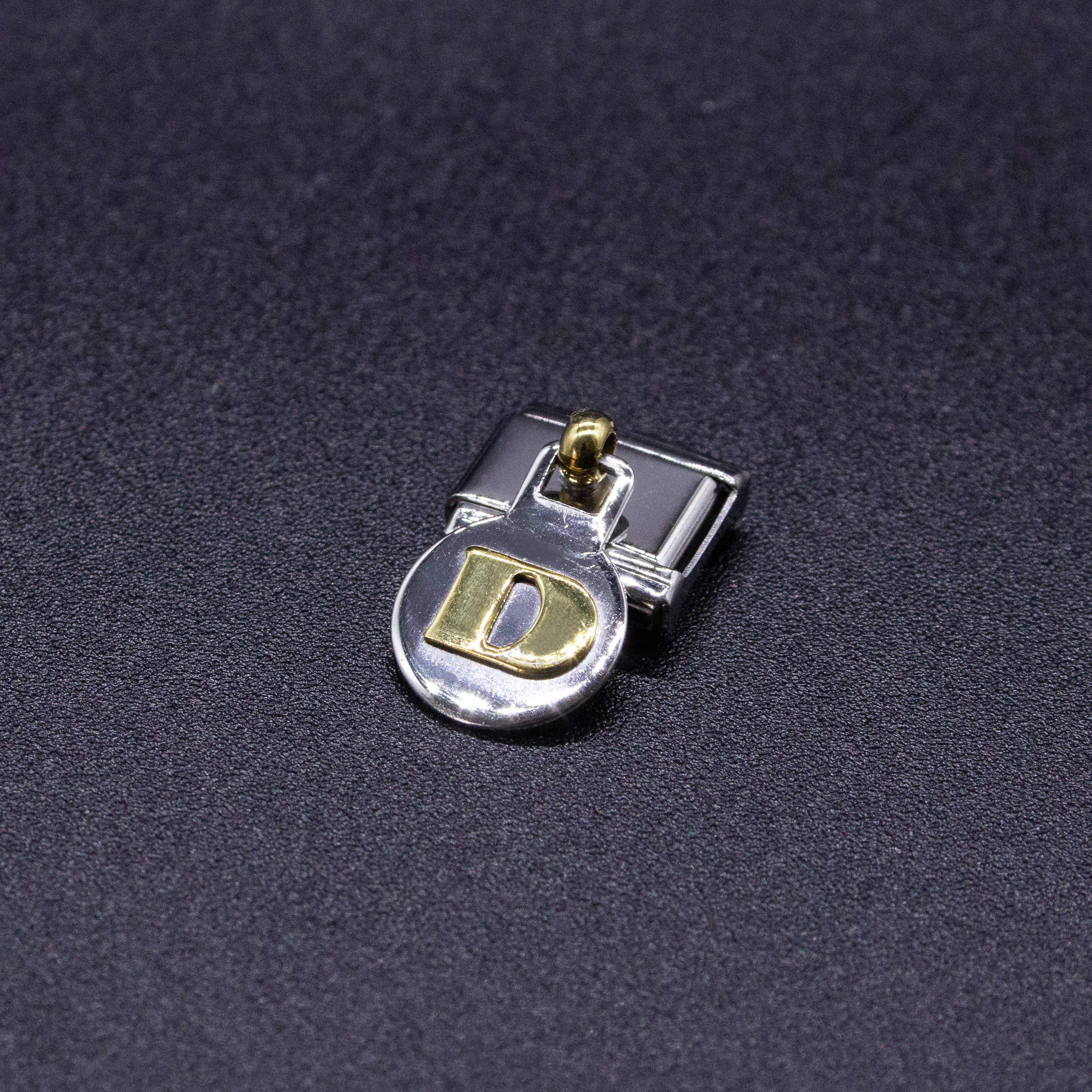 Natalia - Italian Charm Letters A-Z - 9mm Gold Dangle Bracelet Charms: T - Image 14