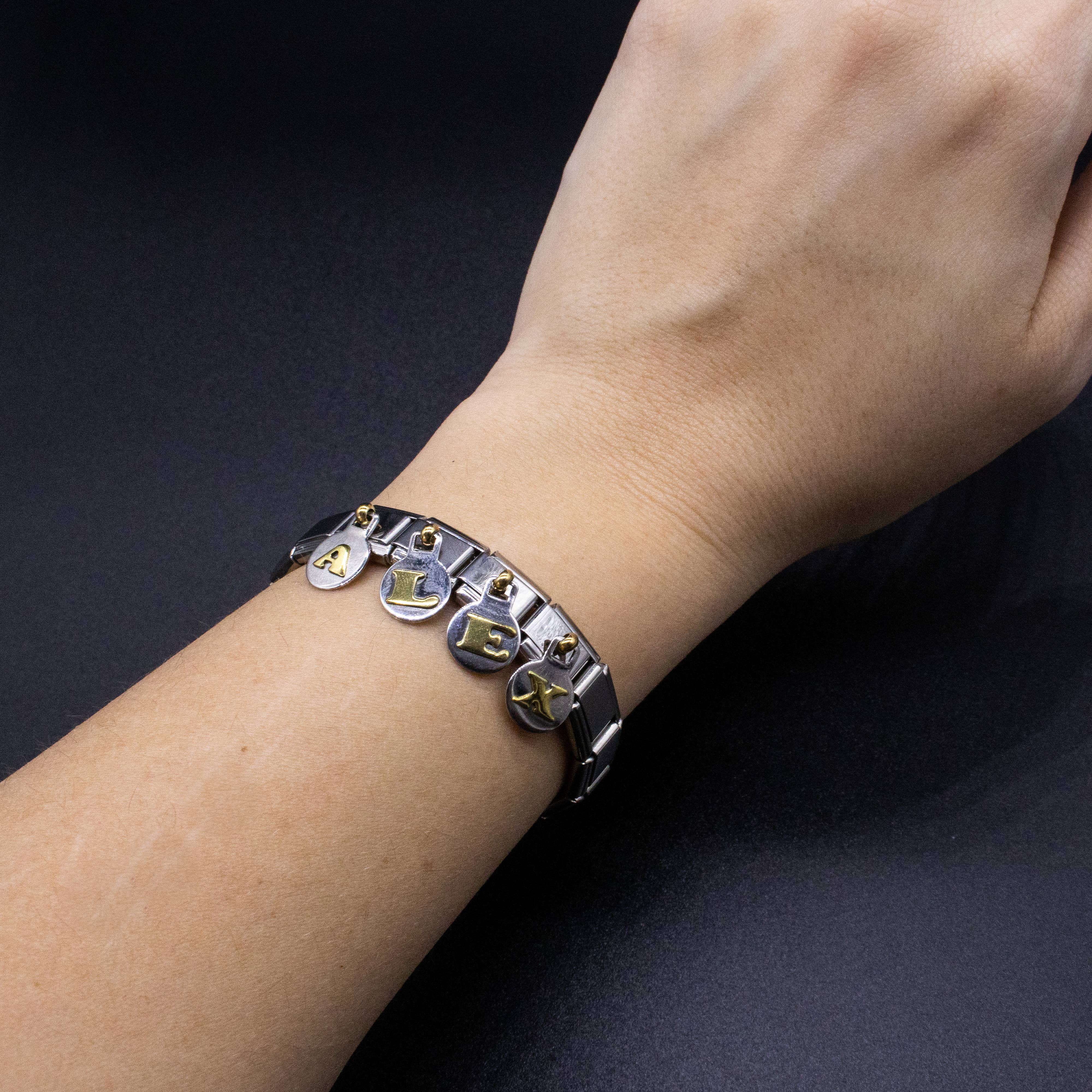 Natalia - Italian Charm Letters A-Z - 9mm Gold Dangle Bracelet Charms: Y - Image 4