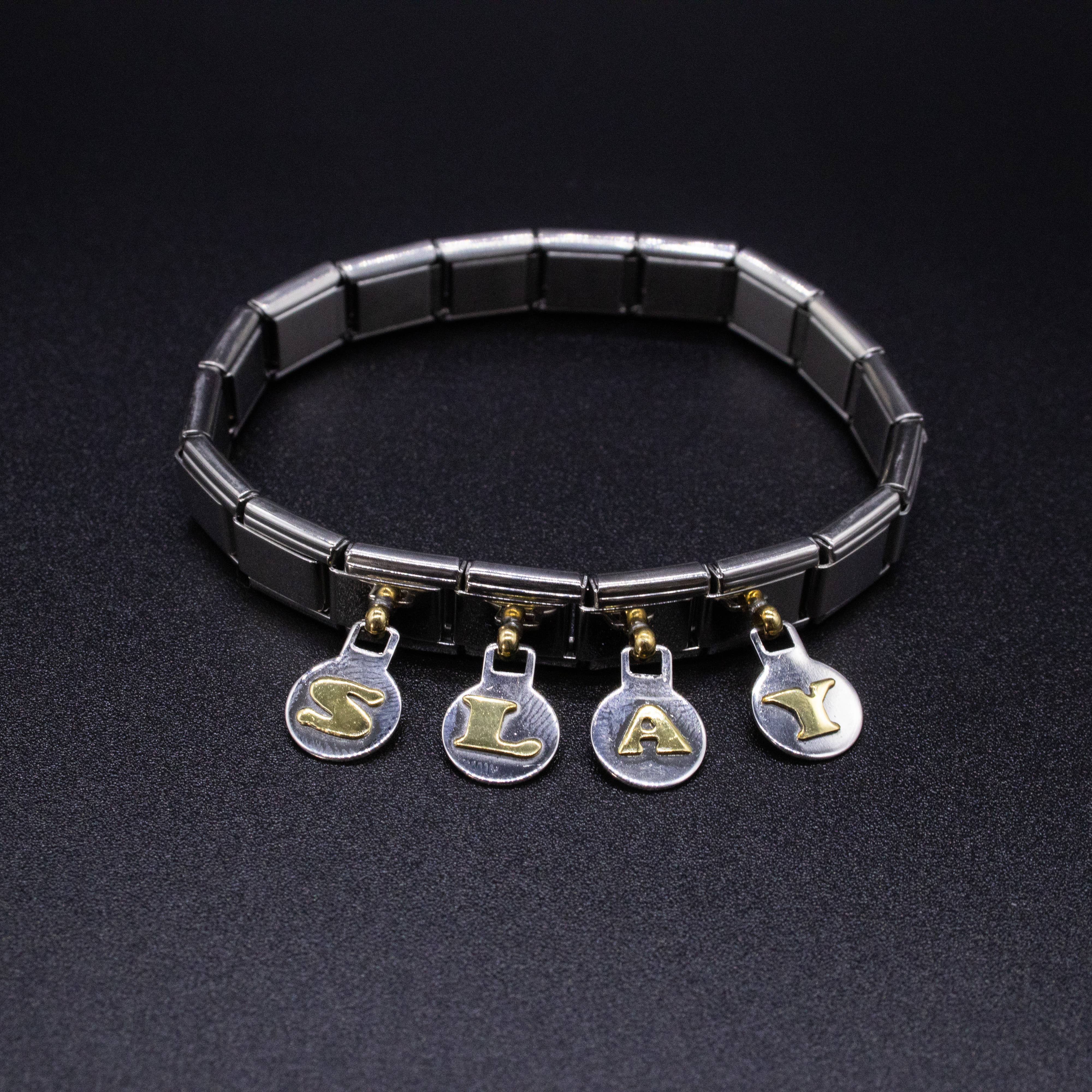 Natalia - Italian Charm Letters A-Z - 9mm Gold Dangle Bracelet Charms: Y - Image 5