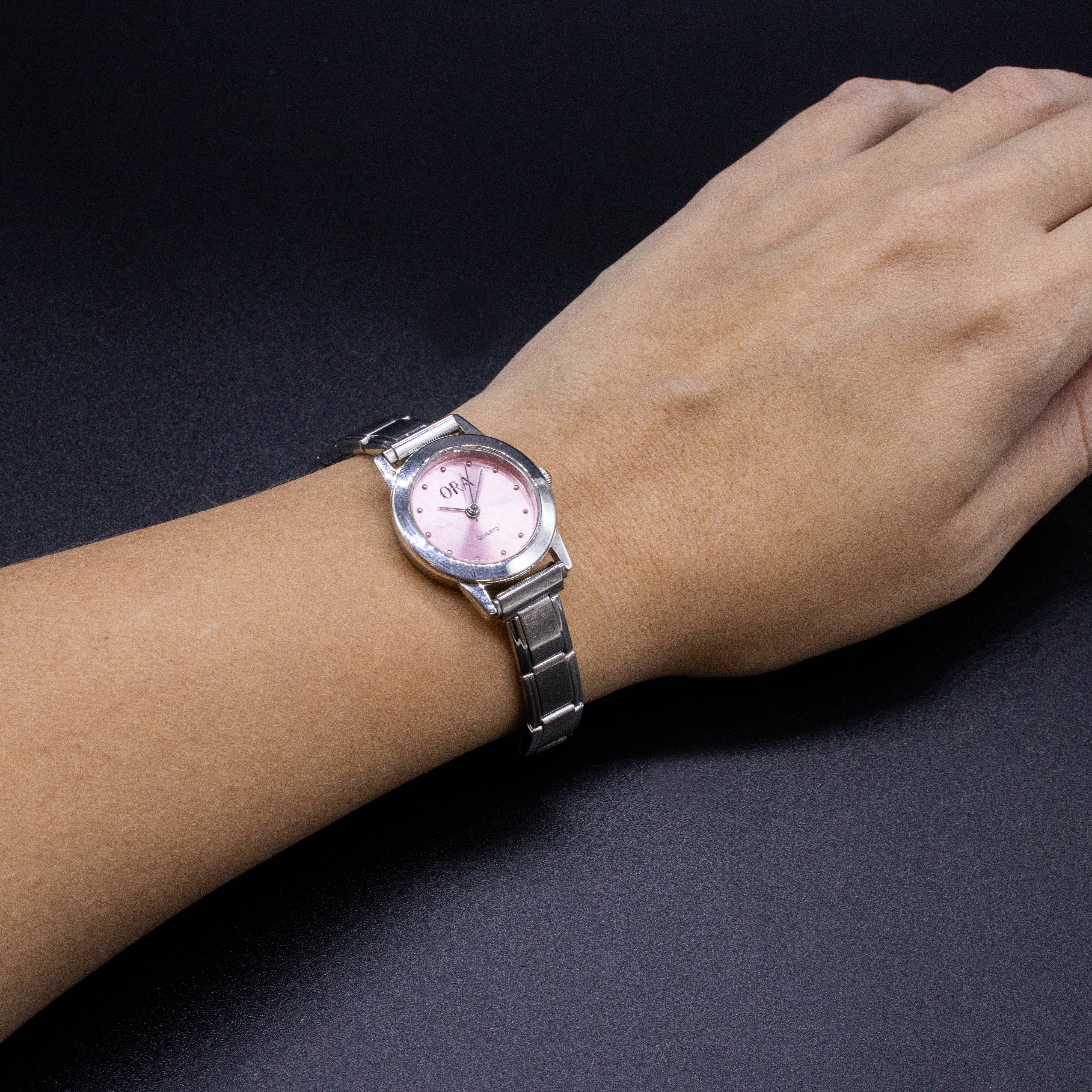 Natalia - Italian Charm Link Watch (Analog): Blue - Image 16