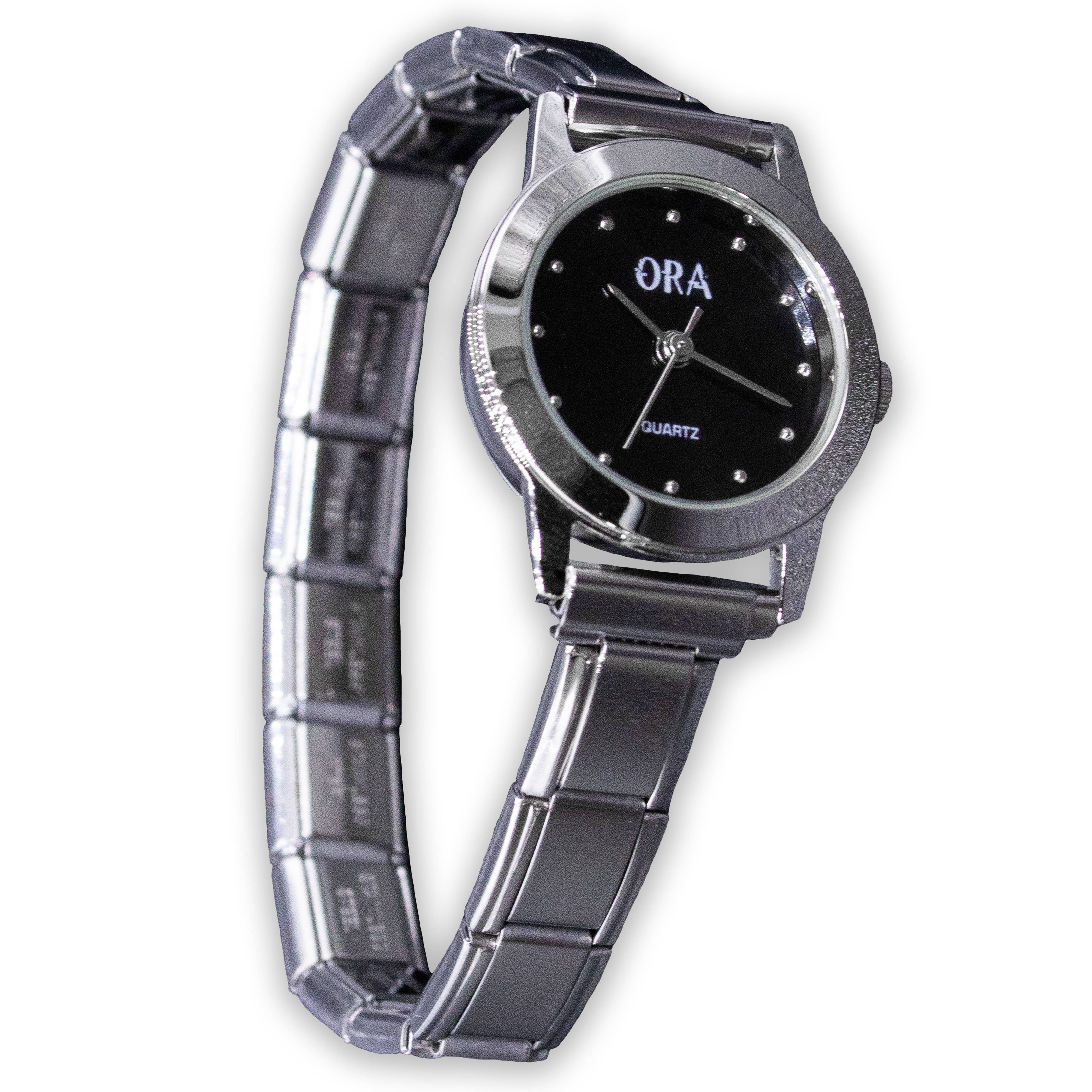 Natalia - Italian Charm Link Watch (Analog): Blue - Image 2