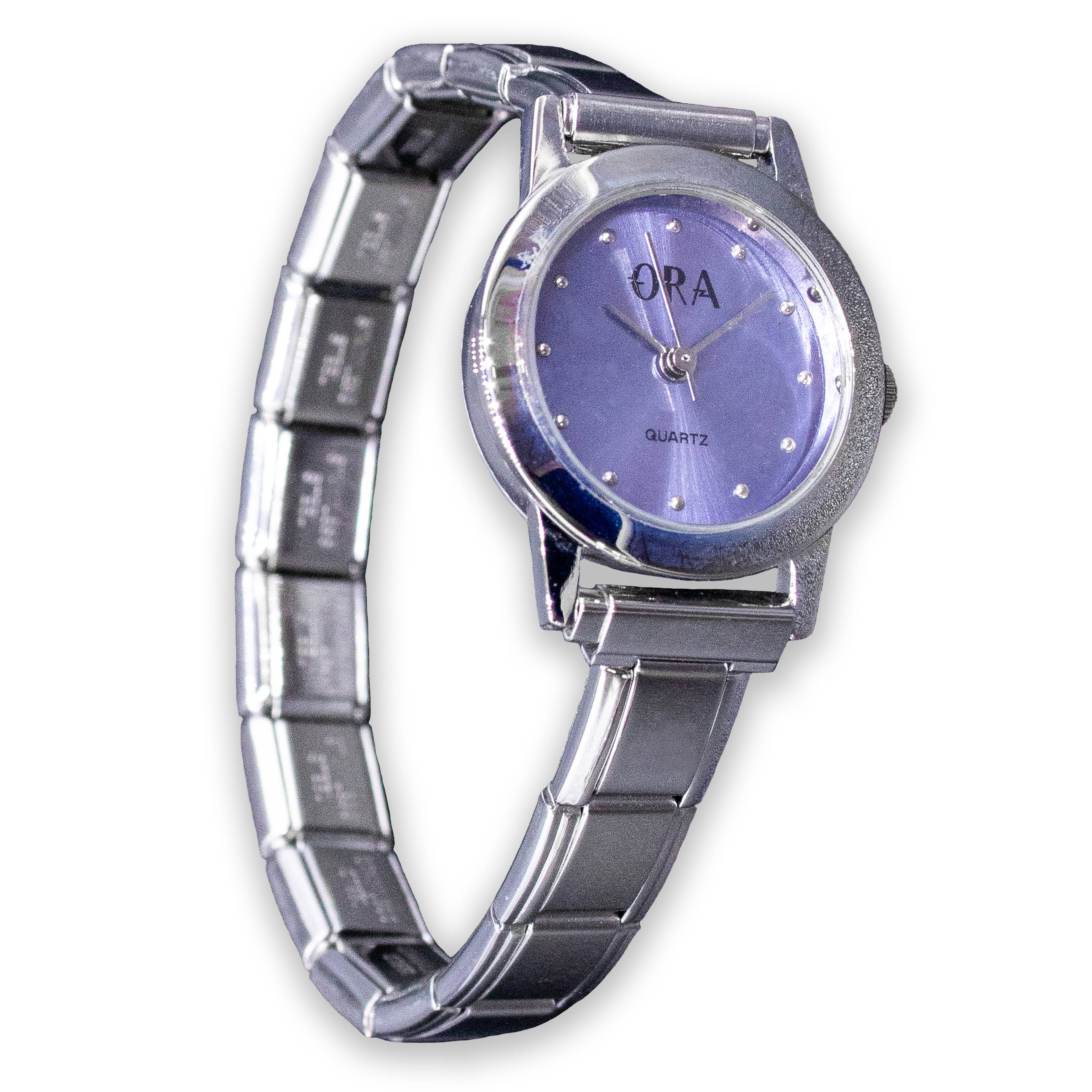 Natalia - Italian Charm Link Watch (Analog): Blue - Image 20