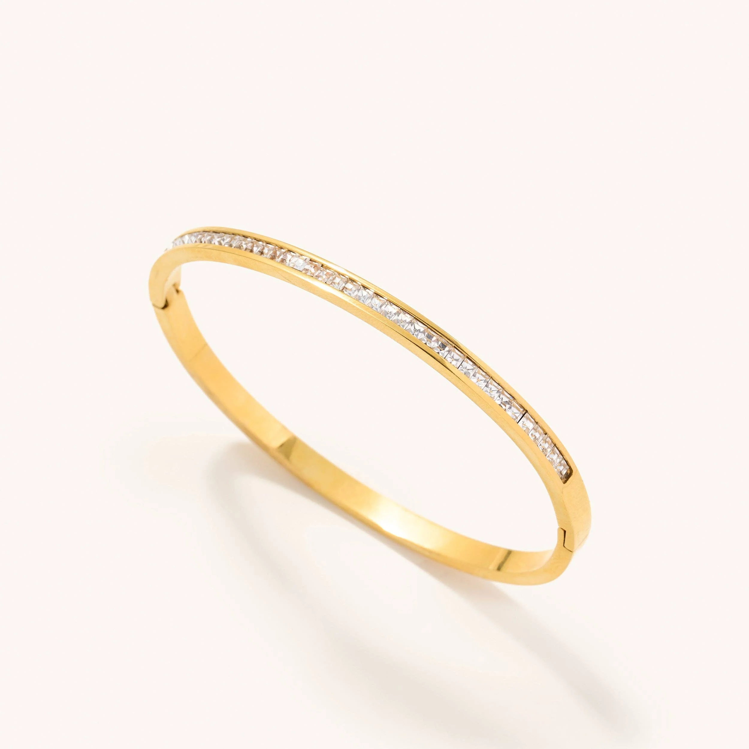 Nikki Smith Designs - Crystal Gold Bangle Bracelet - Image 2