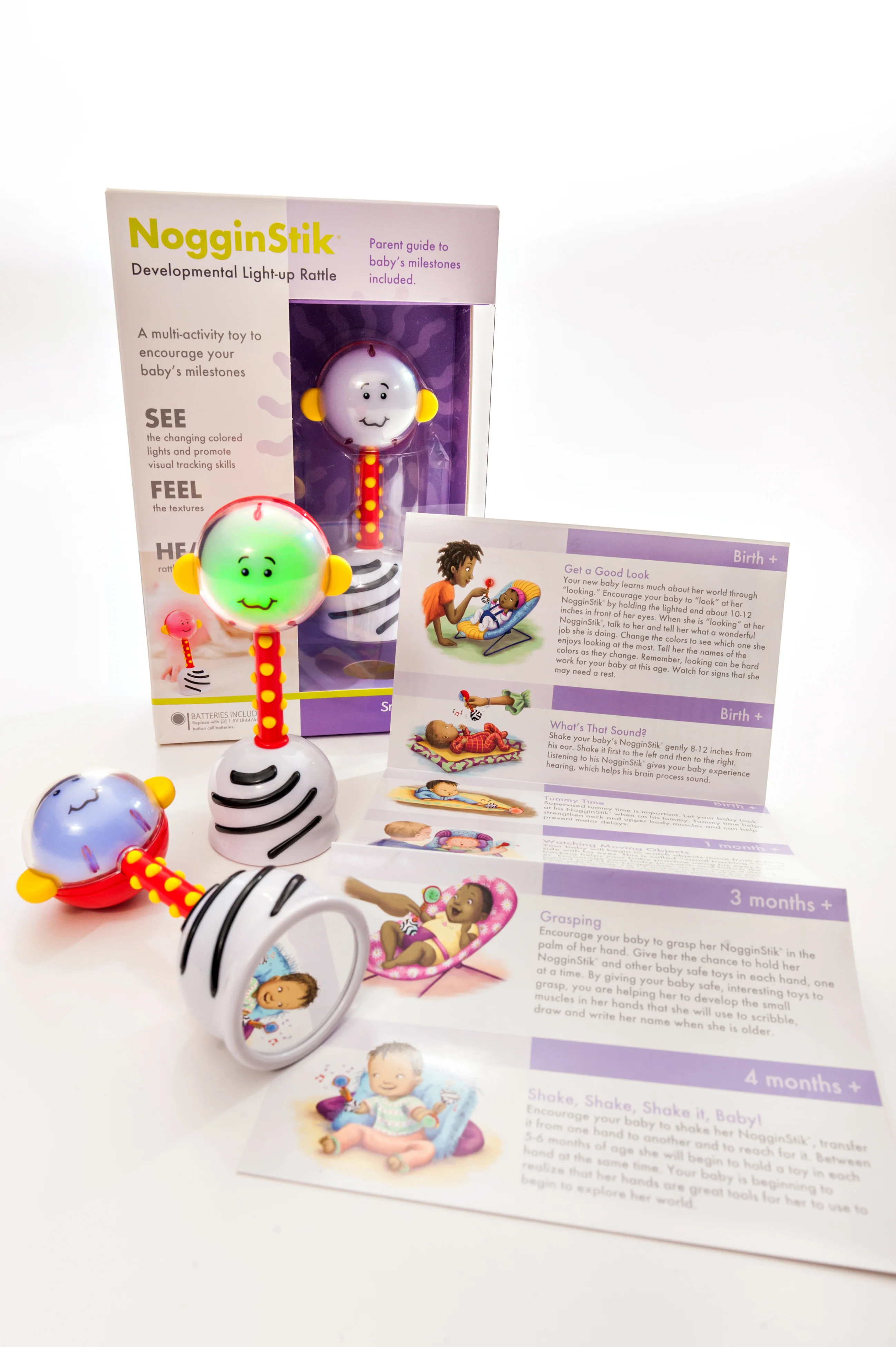 NogginStik Developmental Light-up Rattle - Image 3