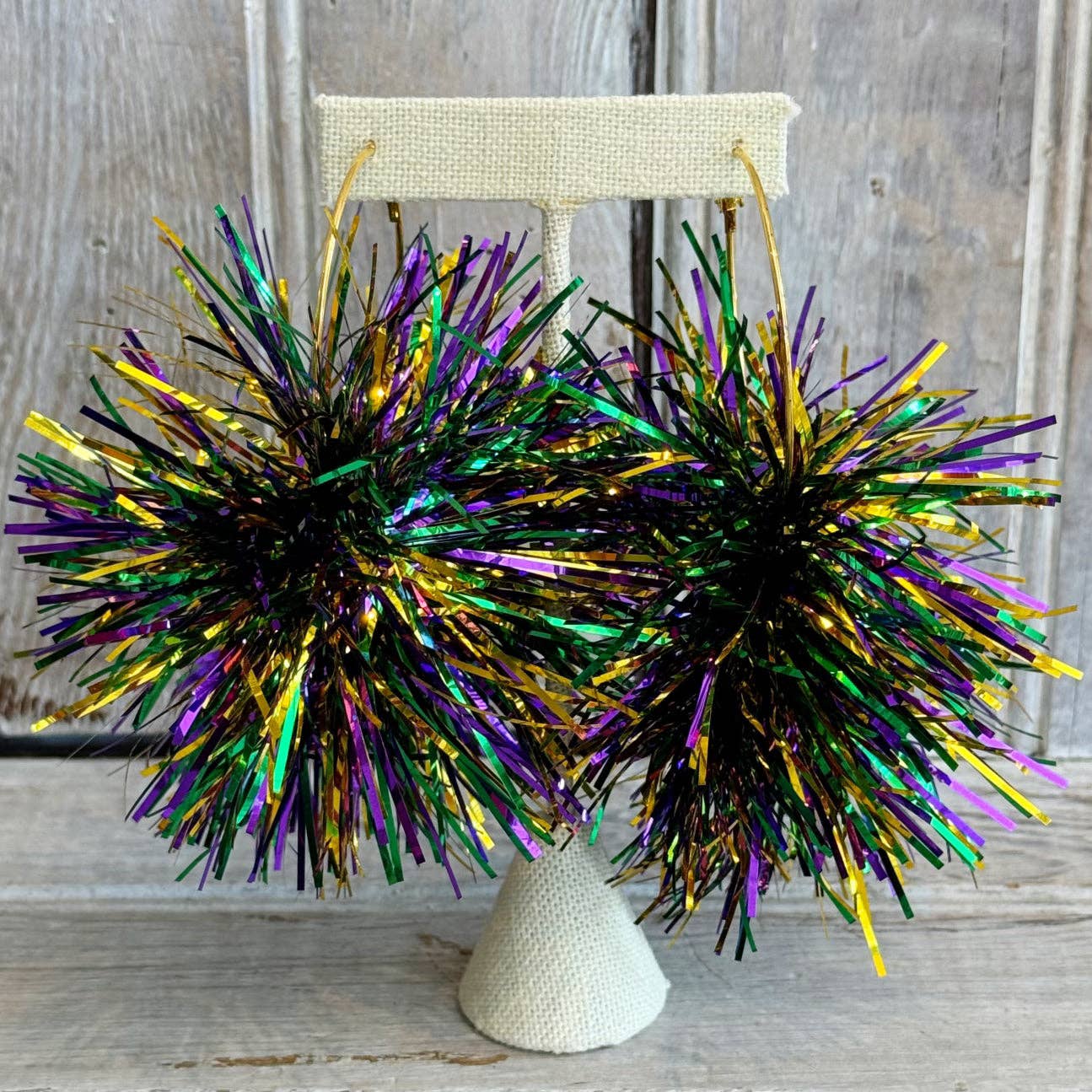 Nolaverse - Mardi Gras Tinsel Pom Hoop