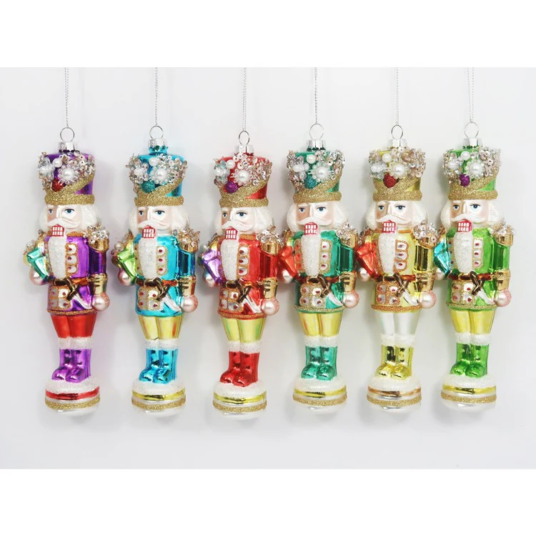 Nutcracker Orn,  Glass, 7.25"