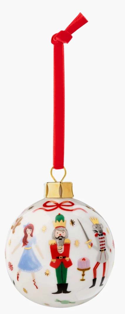 Nutcracker Porcelain Ornament
