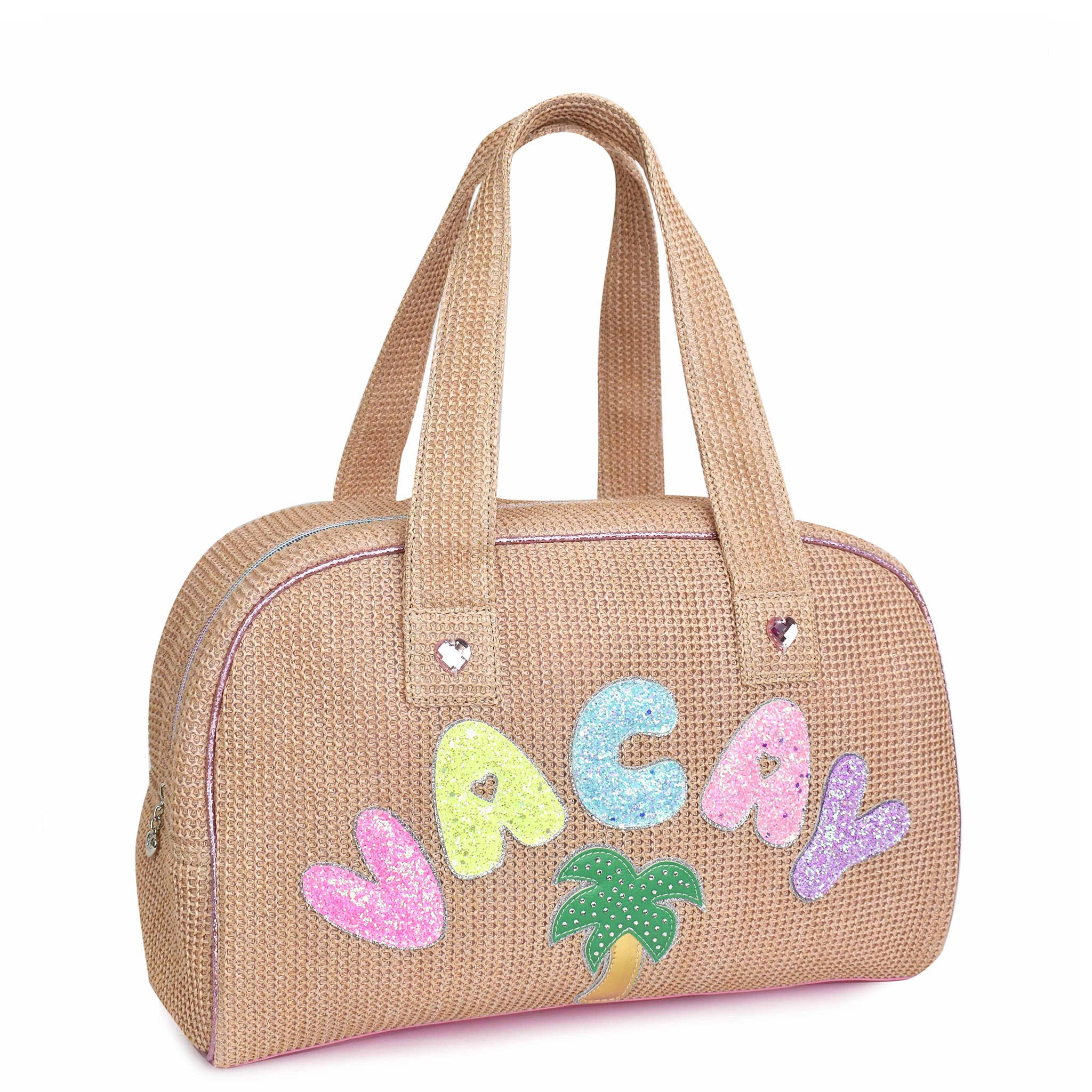 OMG Accessories - 'Vacay' Straw Medium Duffle Bag - Image 2