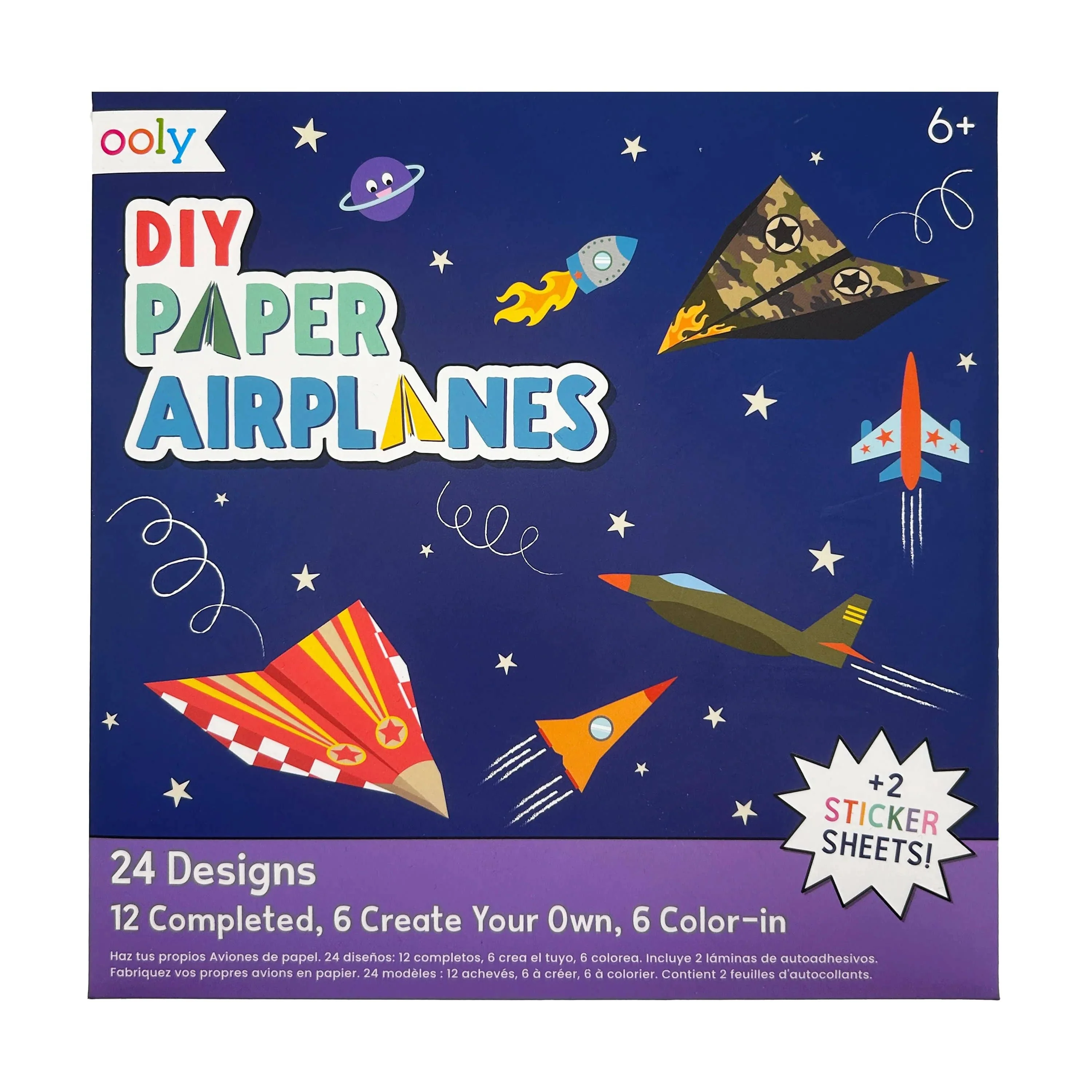OOLY - D.I.Y. Paper Air Planes Activity Kit - Set of 24 Designs
