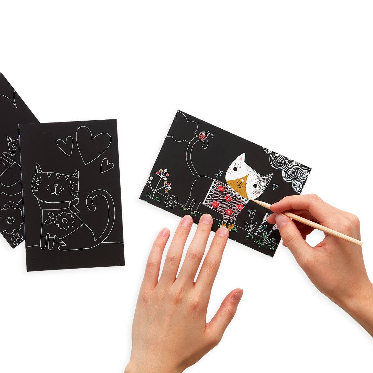 OOLY - Mini Scratch & Scribble Art Kit: Cutie Cats - Image 3