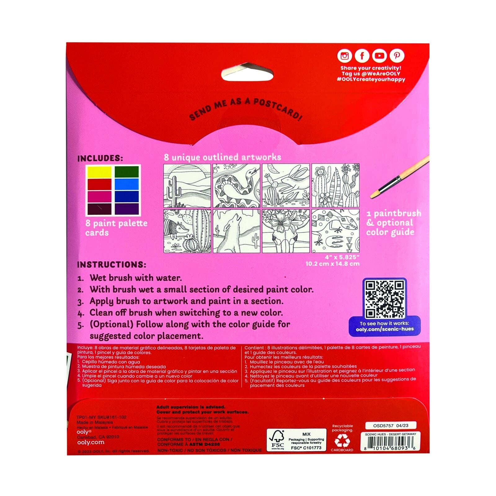 OOLY - Scenic Hues D.I.Y. Watercolor Kit Desert Getaway - Image 2