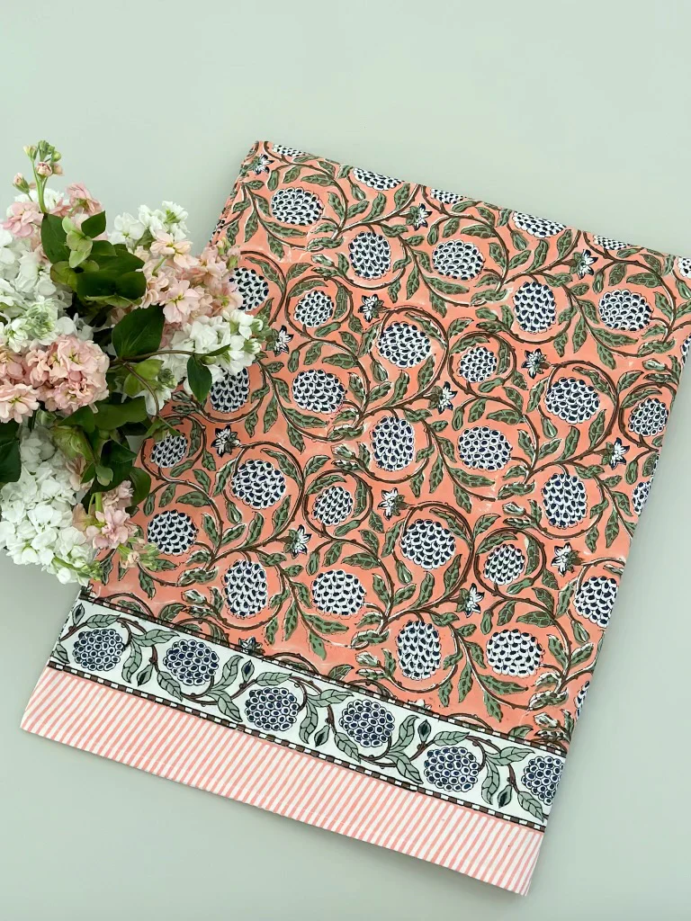 Don Lino Orange print tablecloth 60x90