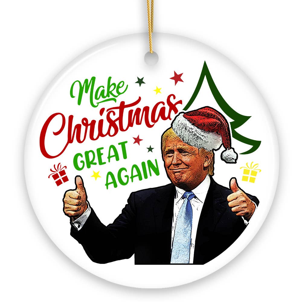 OrnamentallyYou - Donald Trump Make Christmas Great Again Ornament - Image 6