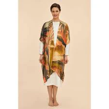 Powder - Painted Palms Wool Wrap - Image 3