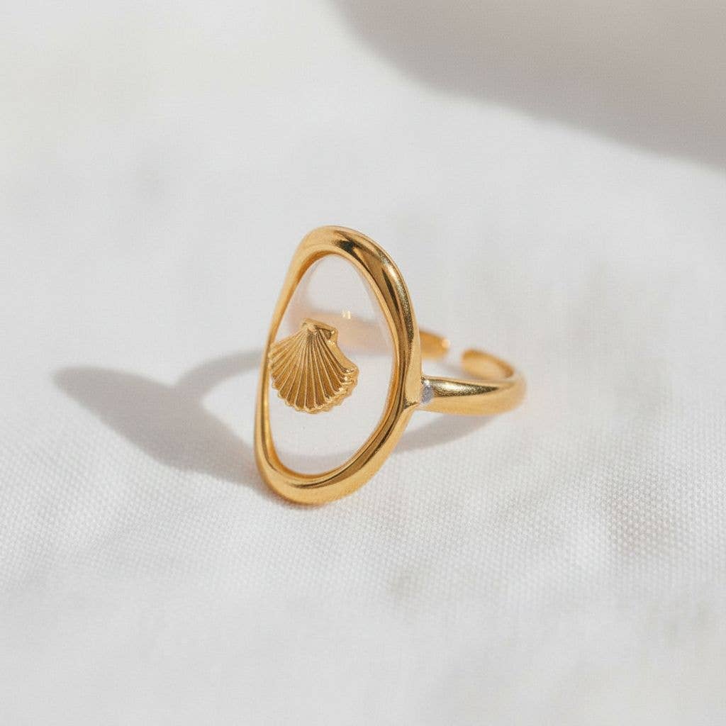 paperln - Stylish Open Ring with Shell Design - Image 2