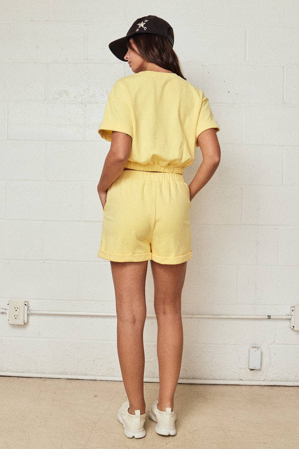 Papermoon - PX19514 - Cozy Short Sleeve Top and Shorts Set: BUTTER YELLOW - Image 12