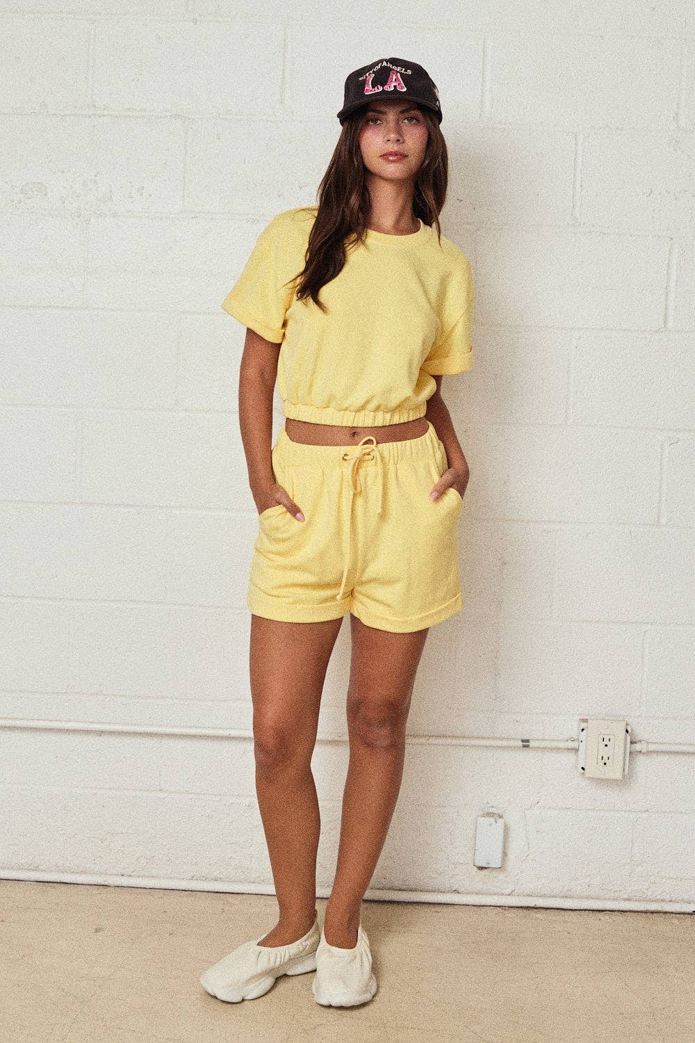 Papermoon - PX19514 - Cozy Short Sleeve Top and Shorts Set: BUTTER YELLOW - Image 16