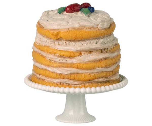 Party cake and cake stand, Mouse - Off white